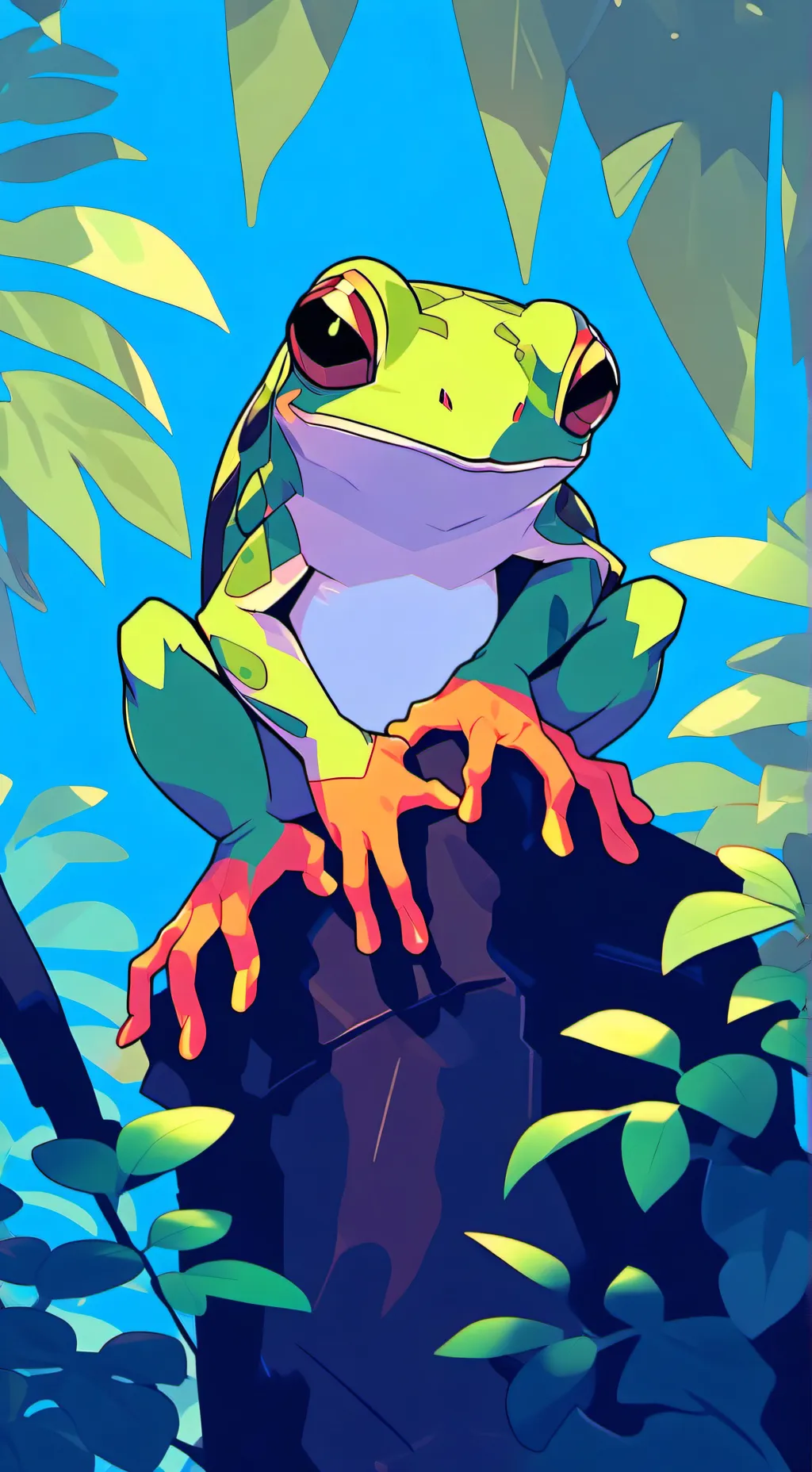 ai character: Camouflage Furry Spirit background