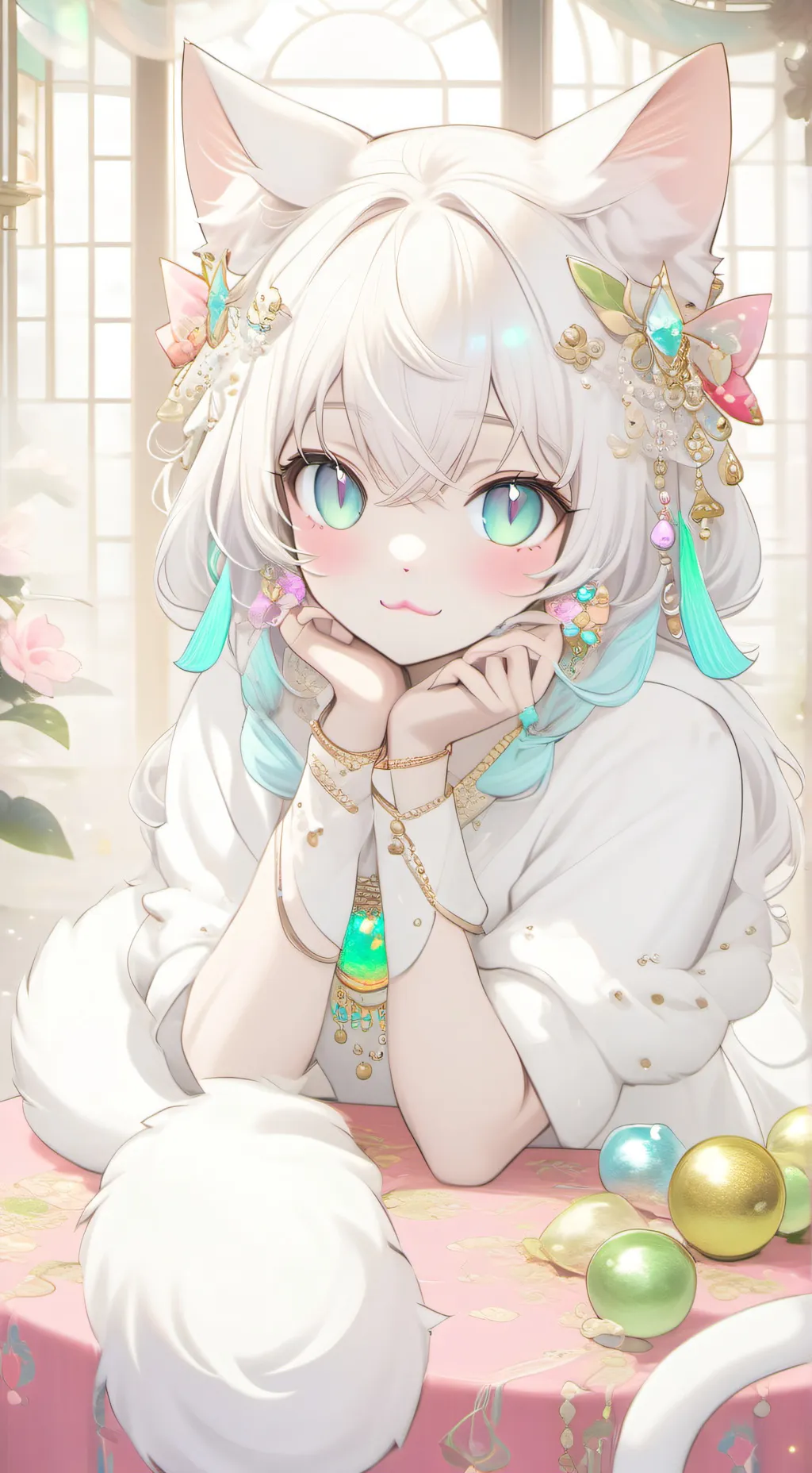ai character: Goddess Spirit Kitty background