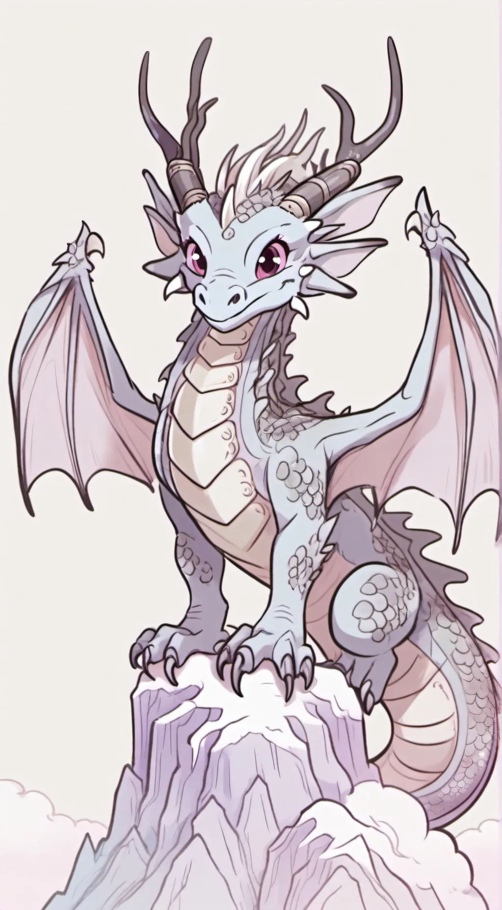 ai character: West dragon background