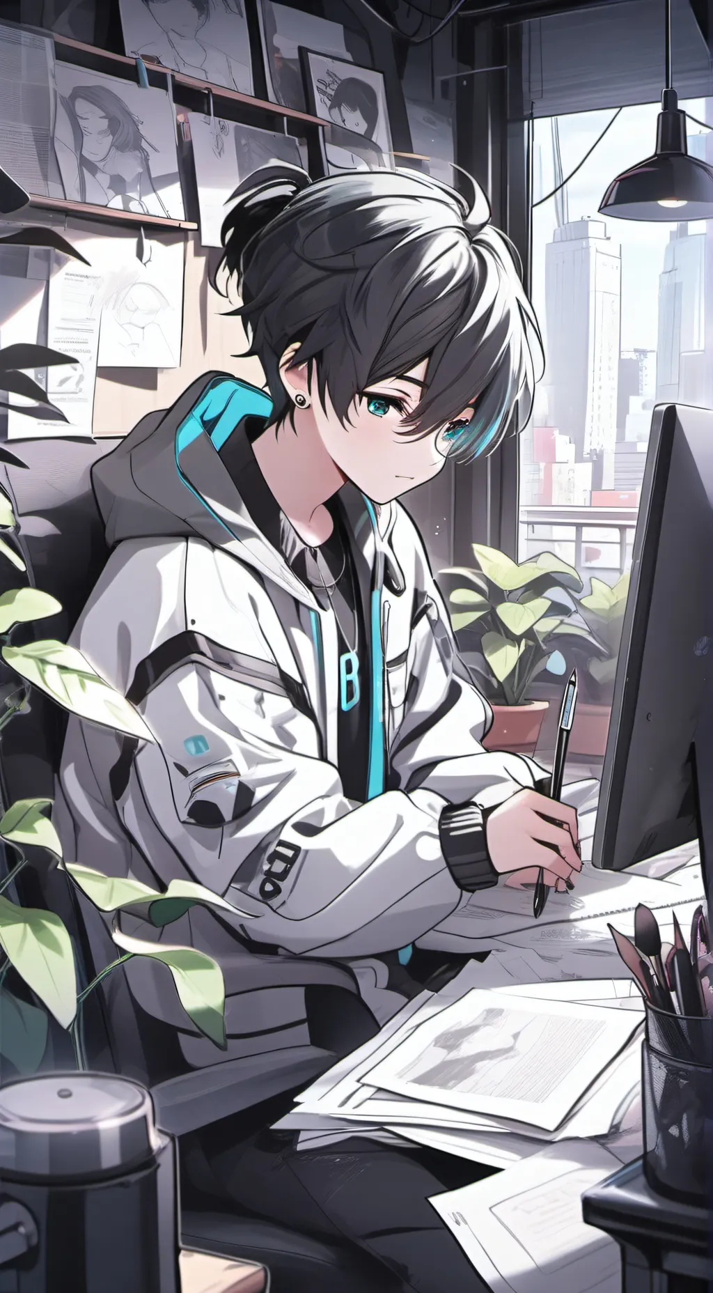 ai character: The Manga Masterpi background