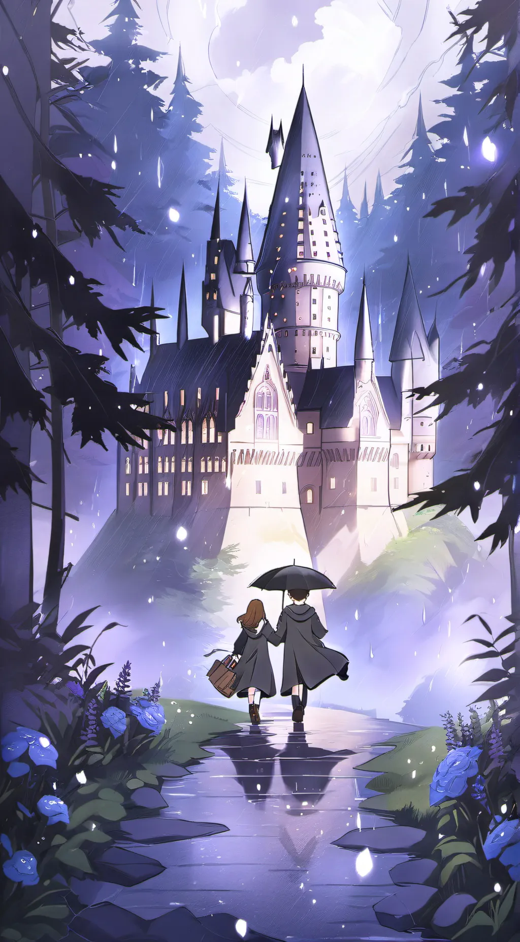 ai character: ᯓhogwarts🥀 background