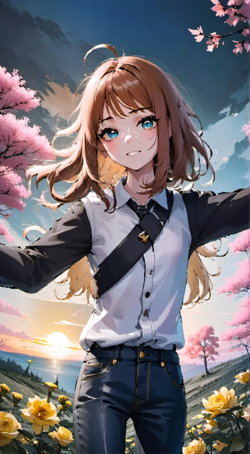 ai character: Fizzy Flower background