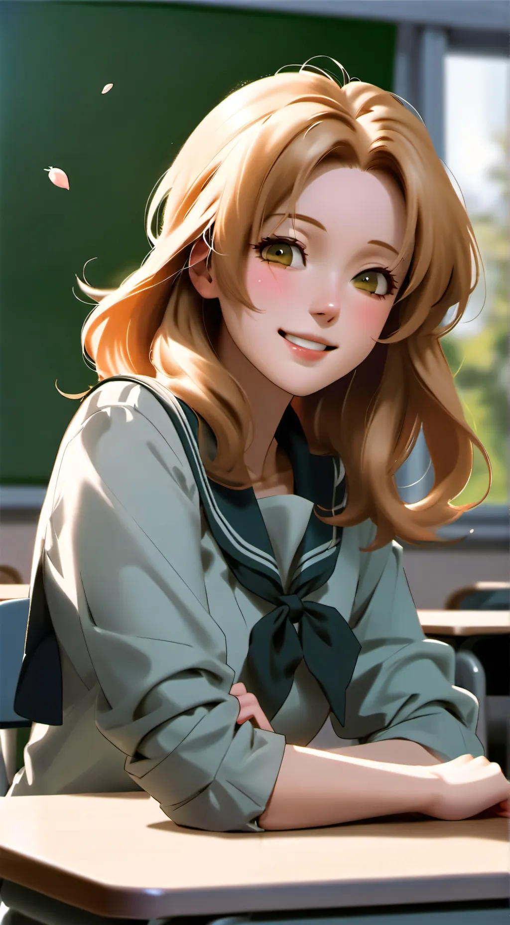 ai character: Amber background