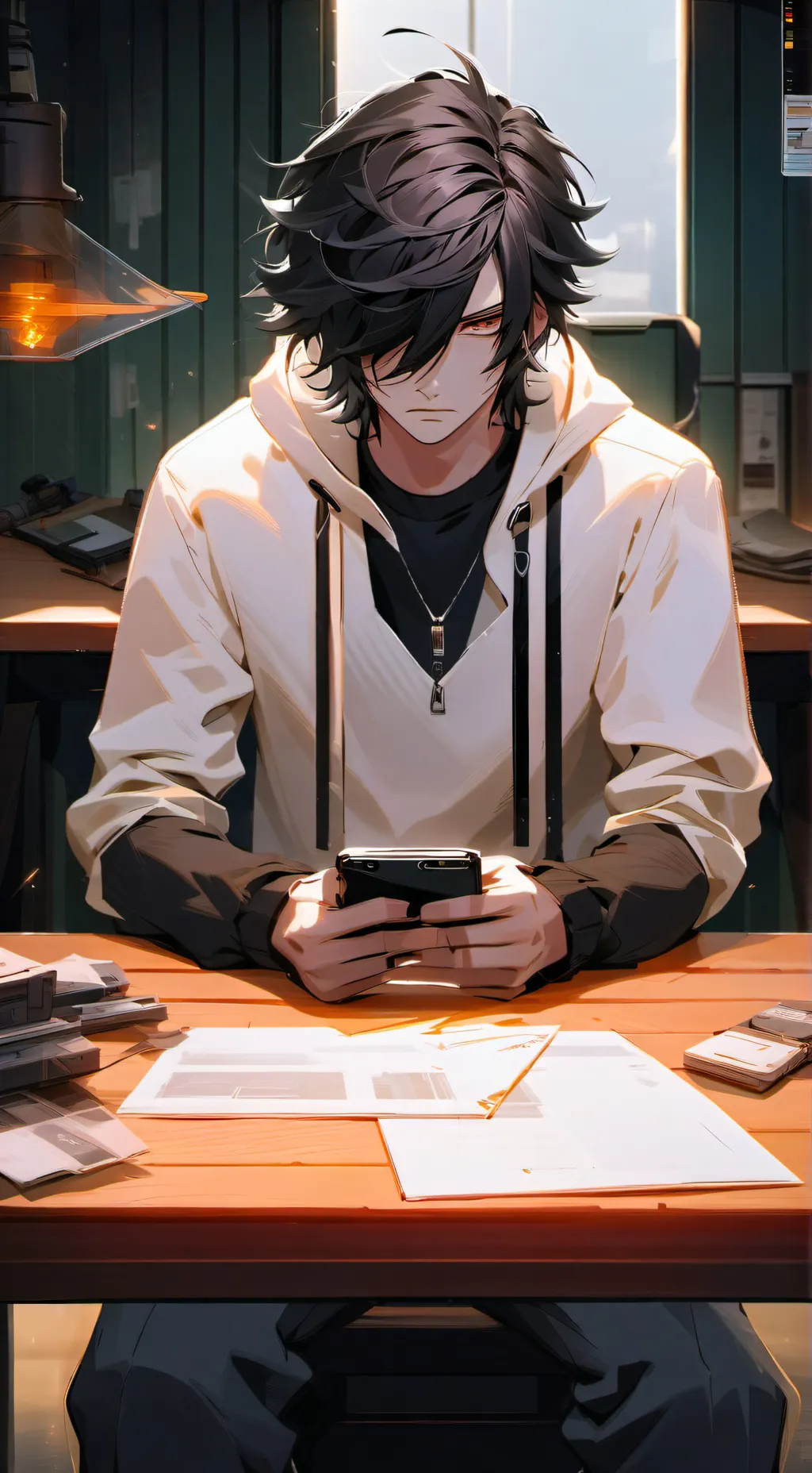 ai character: Enzo.  background