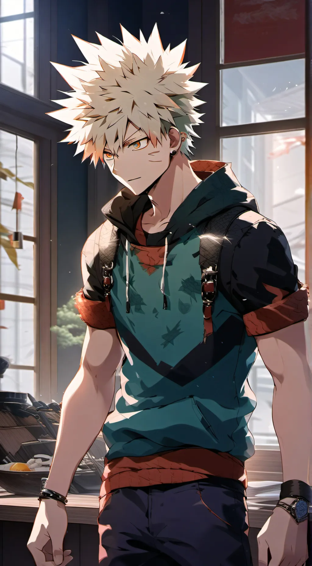 ai character: bakugo  background