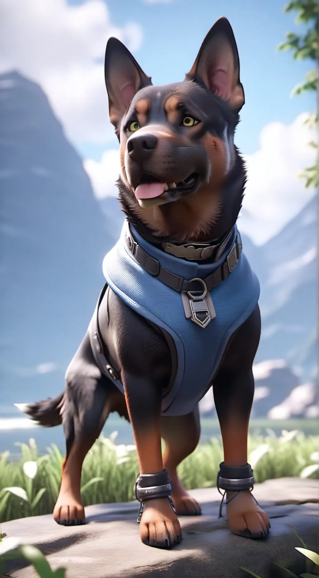 ai character: little dog background