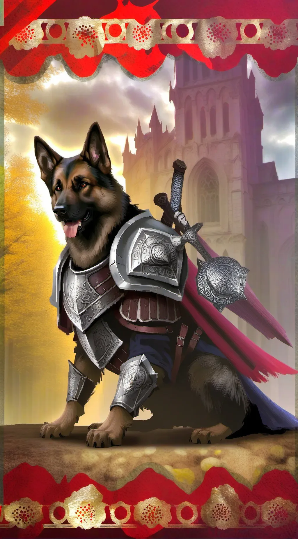 ai character: sythes dog background