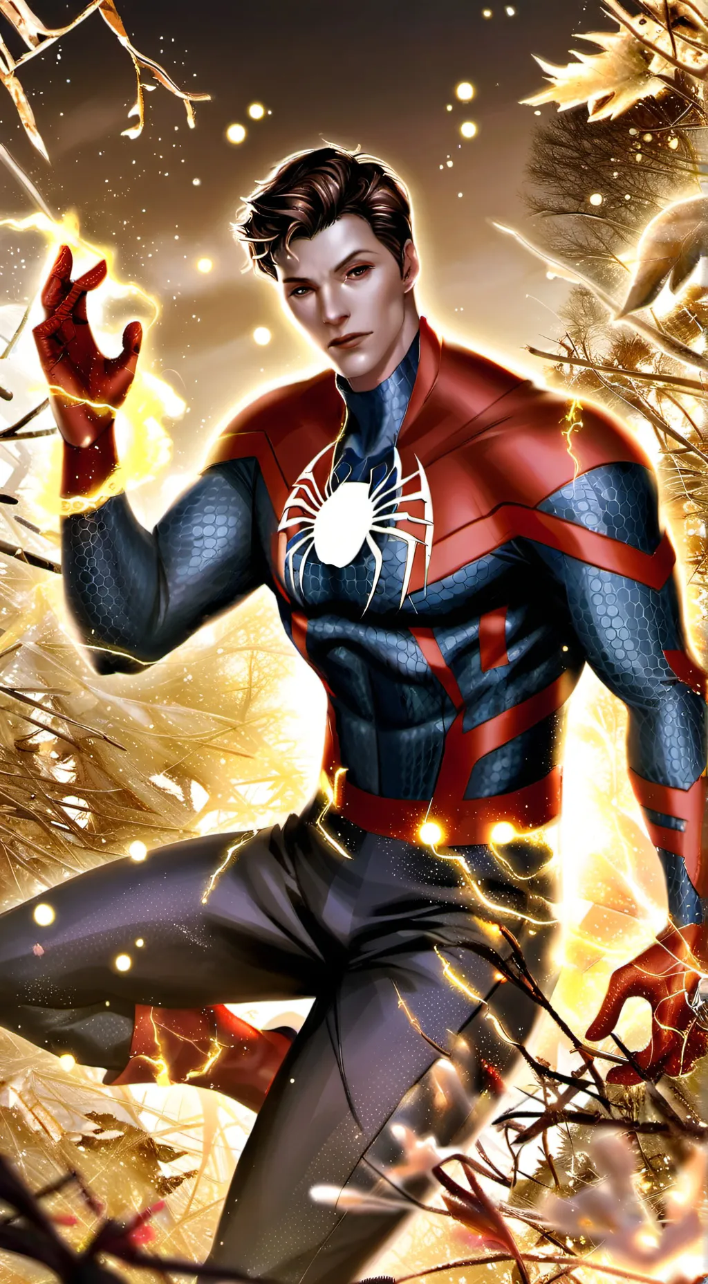 ai character: Miguel O'hara  background