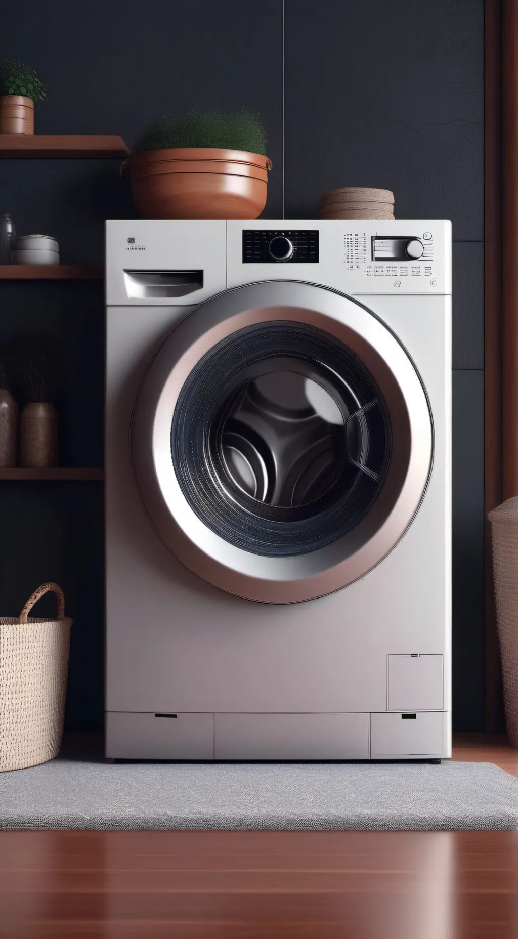 ai character: washing machine  background
