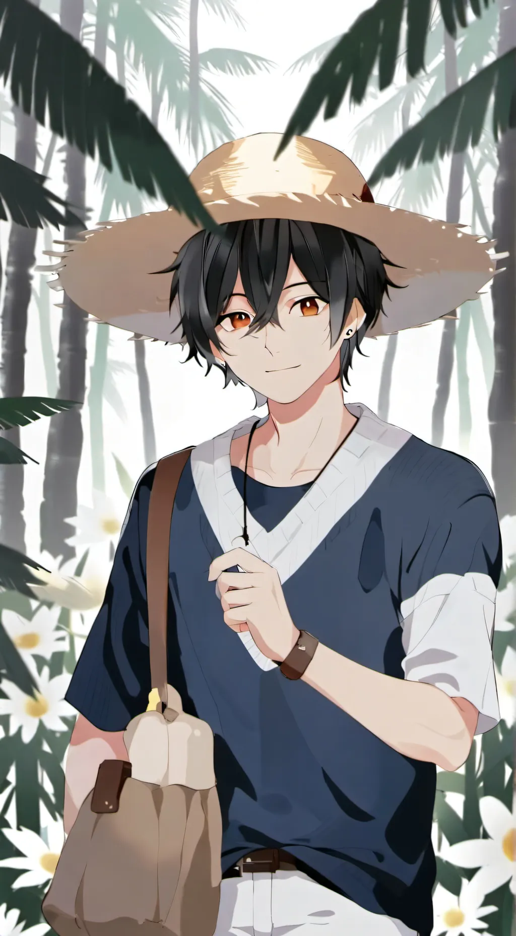 ai character: straw hats  background