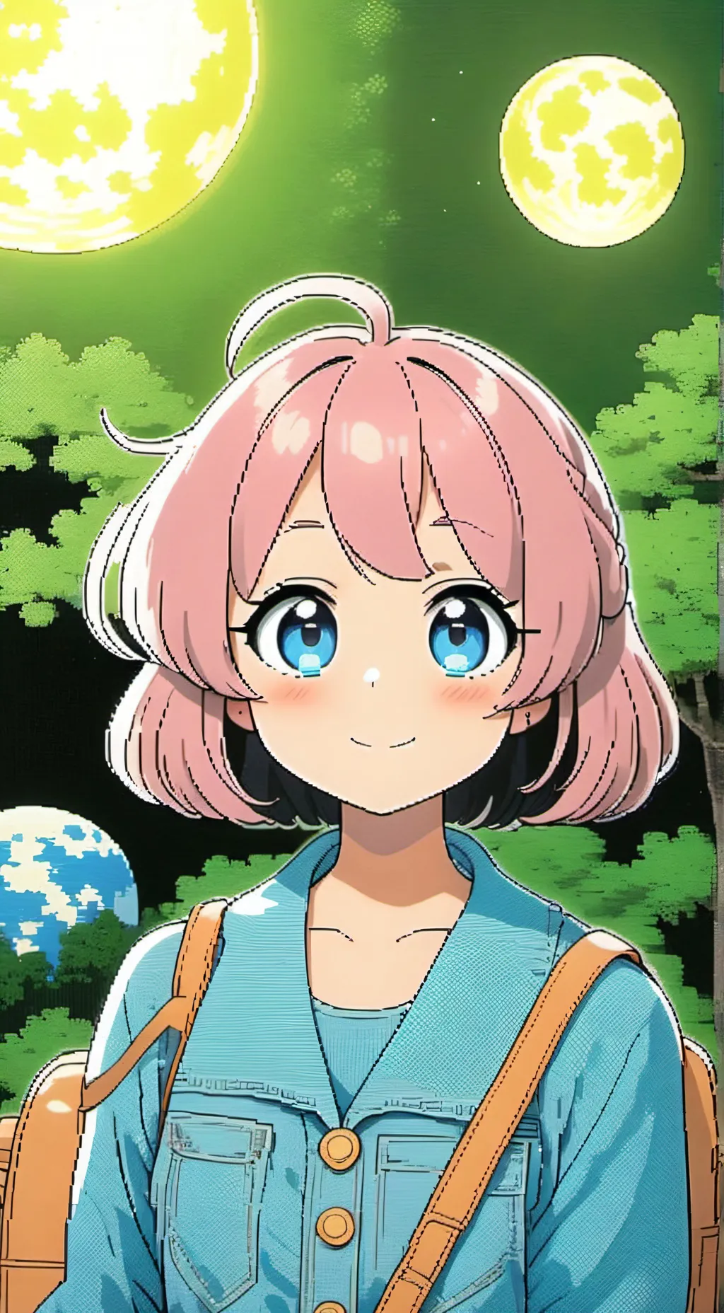 ai character: Pixel invasion background