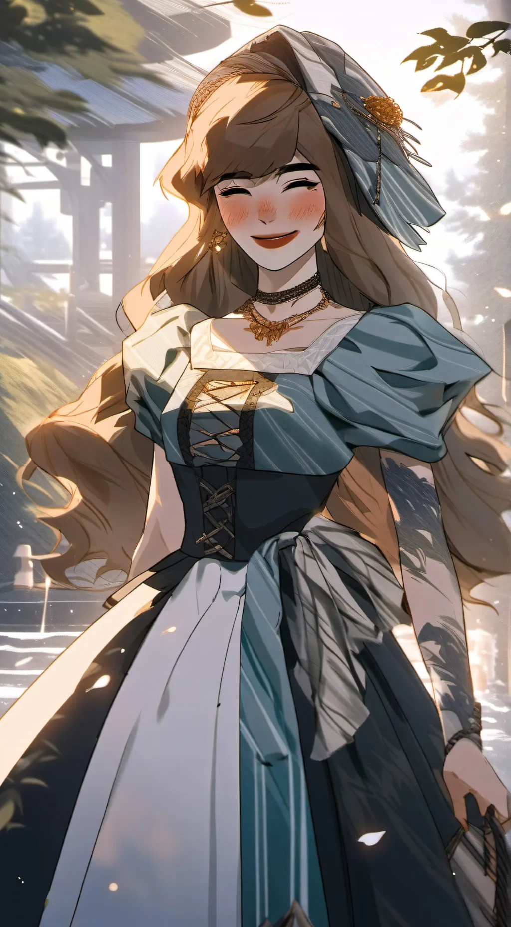 ai character: Clara afton  background
