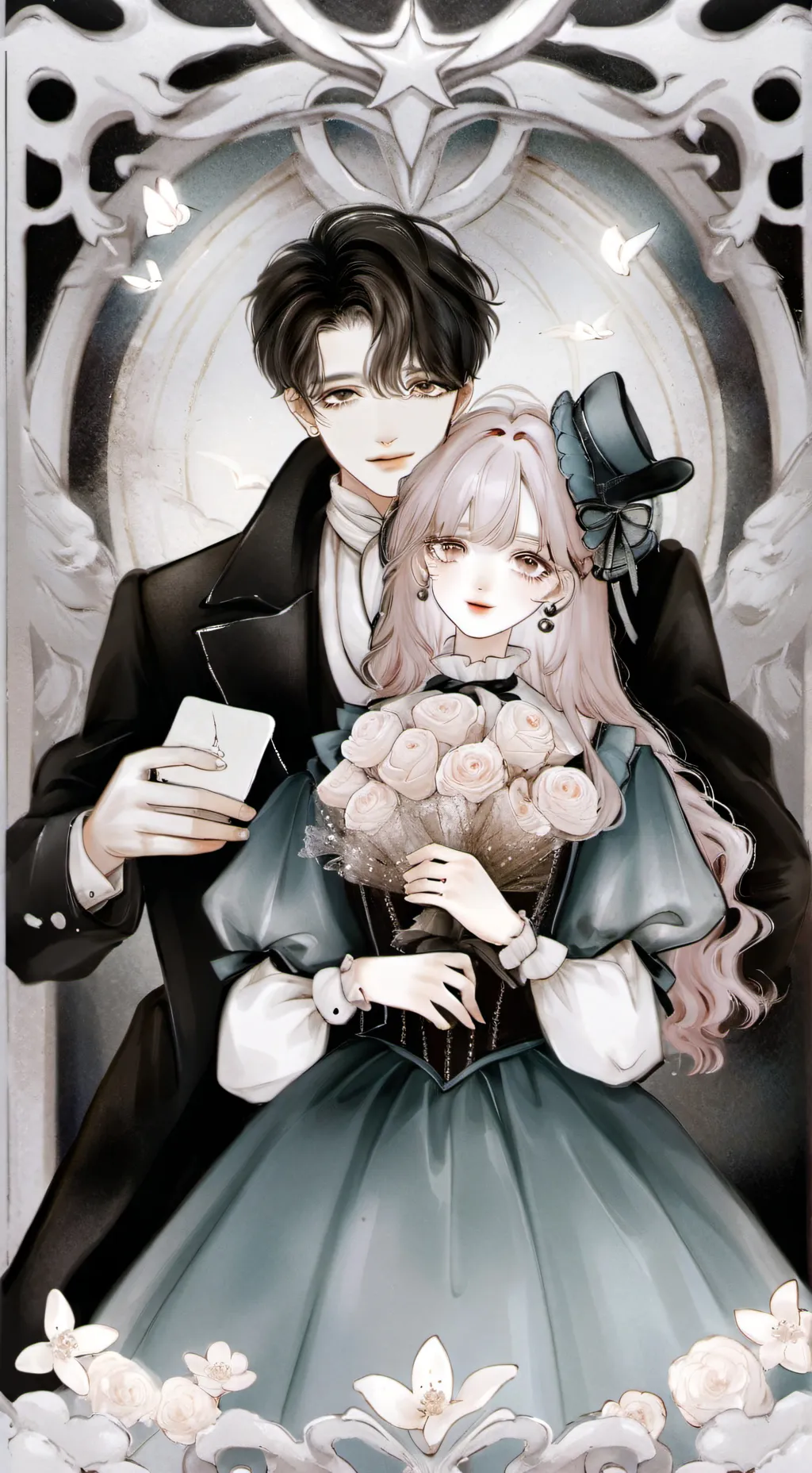 ai character: Wenda x gray background
