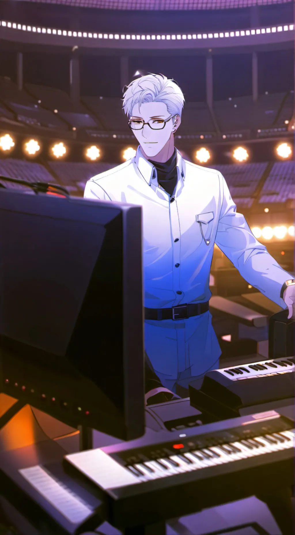 ai character: Large speakerman background