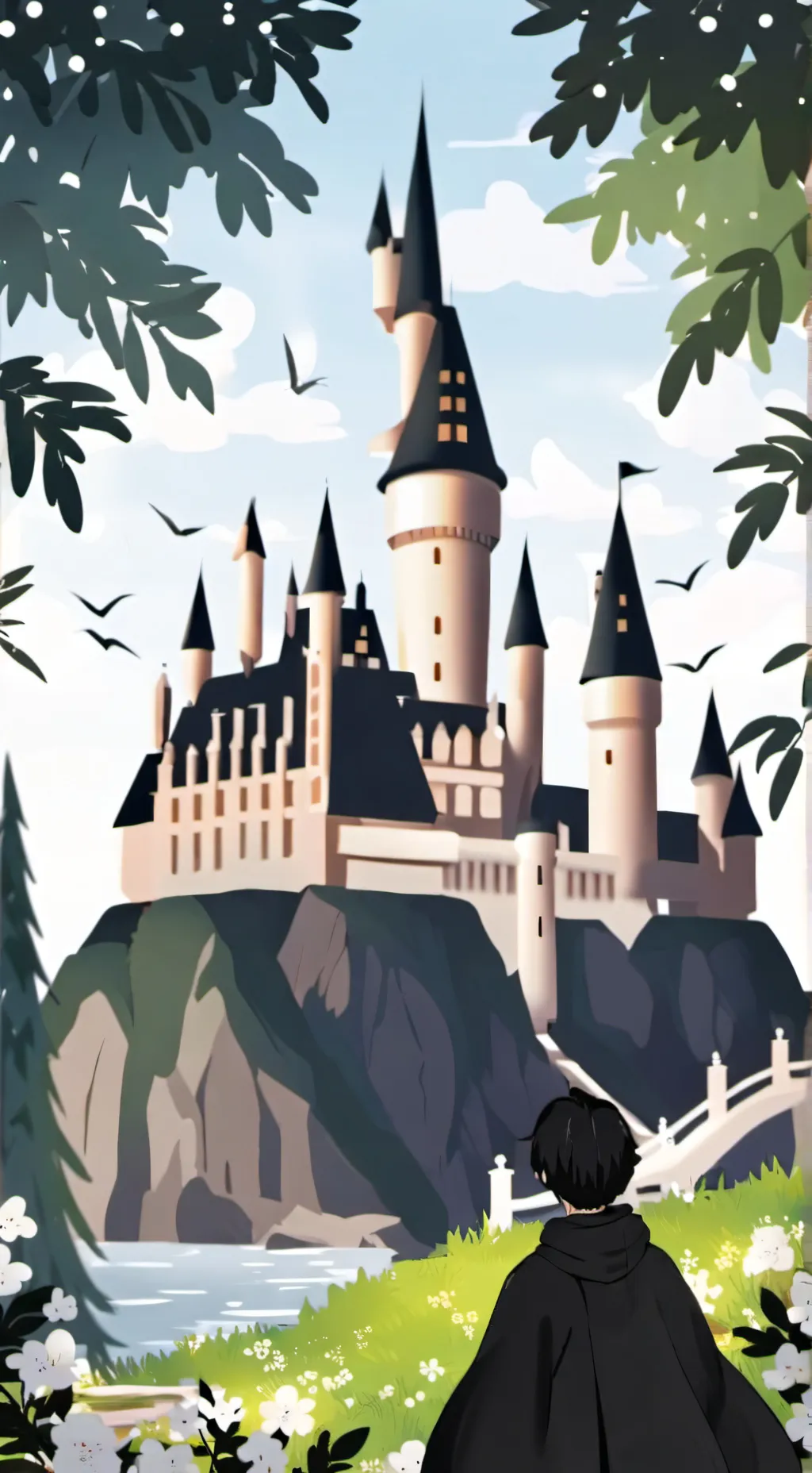 ai character: Hogwarts background