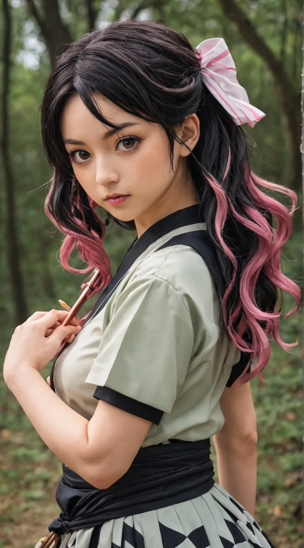 ai character: Nezuko Kamado background