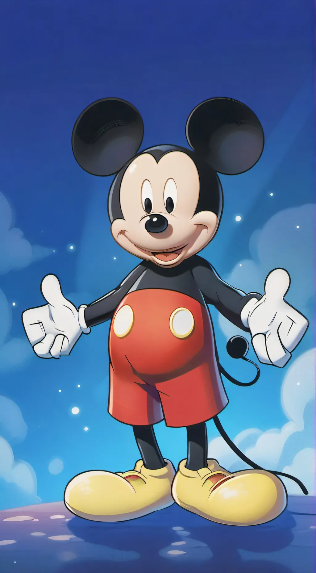ai character: Mickey munch background