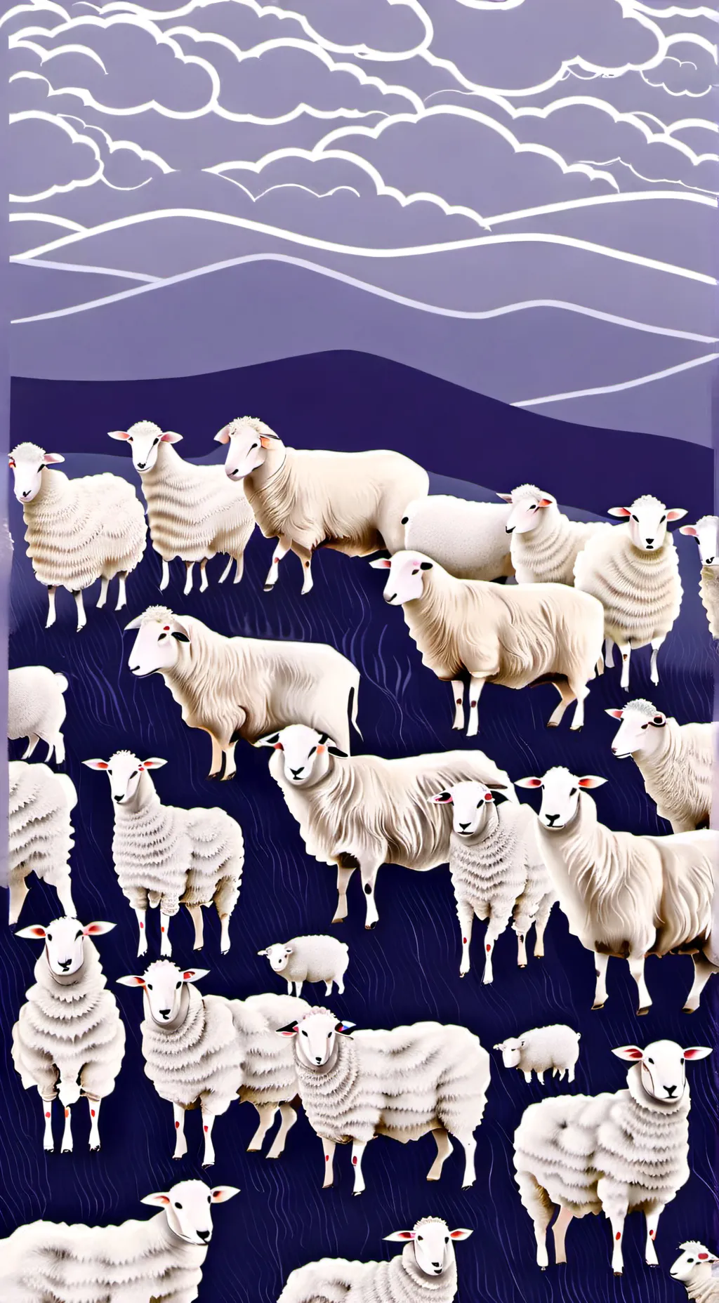 ai character: Sheep herd  background