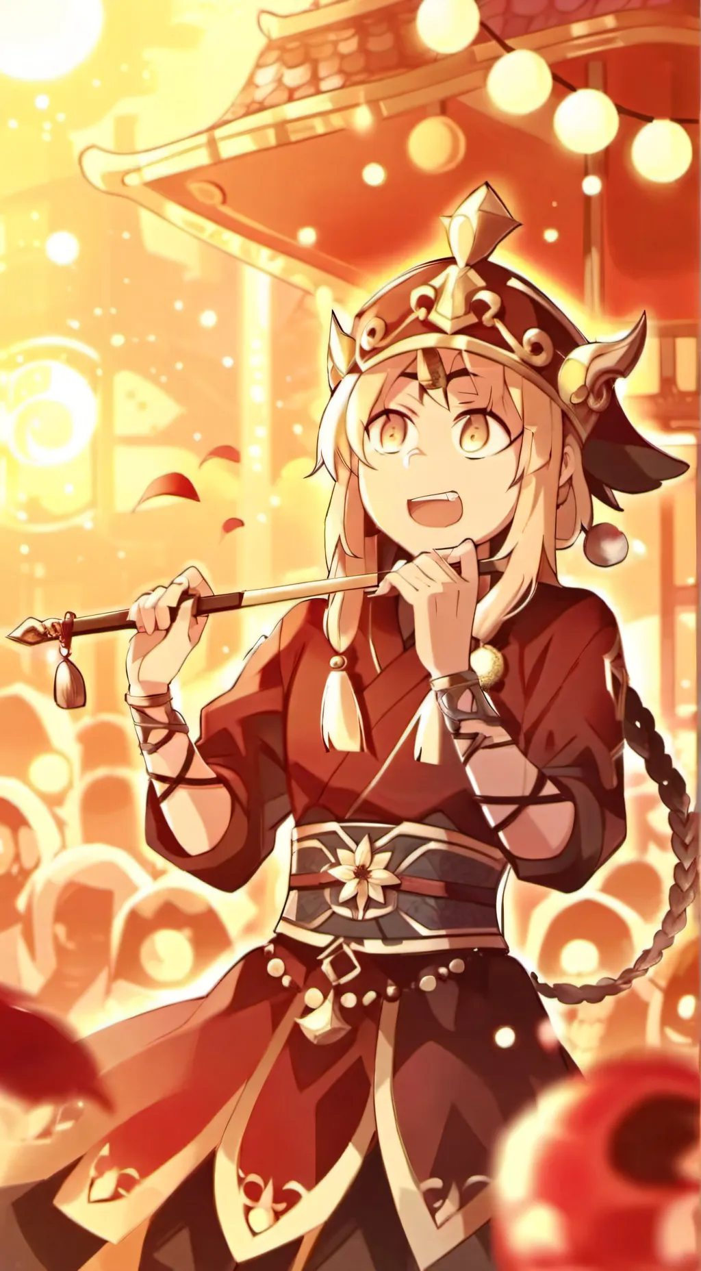 ai character: sky mix pop  background