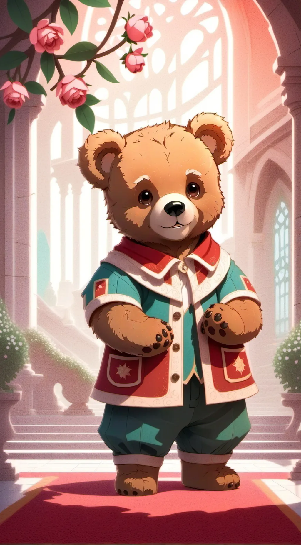 ai character: Plush background