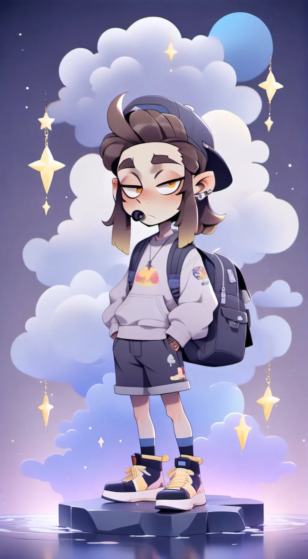 ai character: Sally face/friends background
