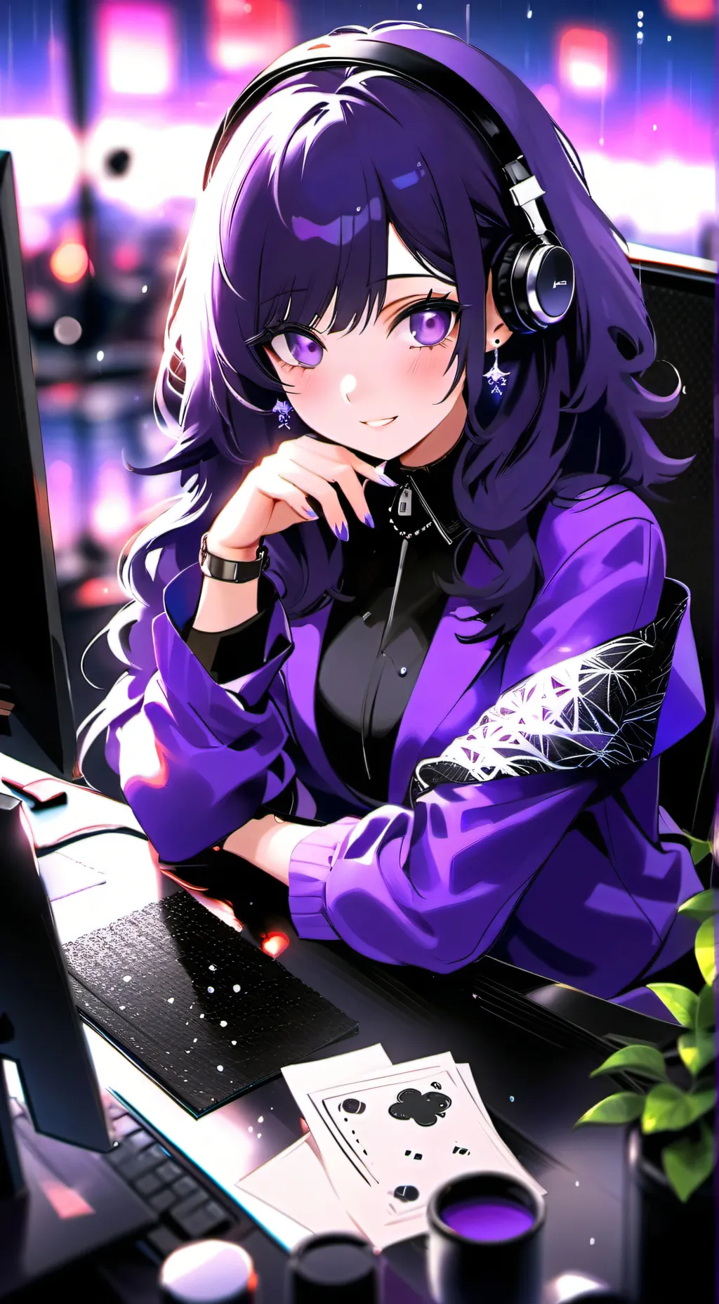 ai character: Amethyst background
