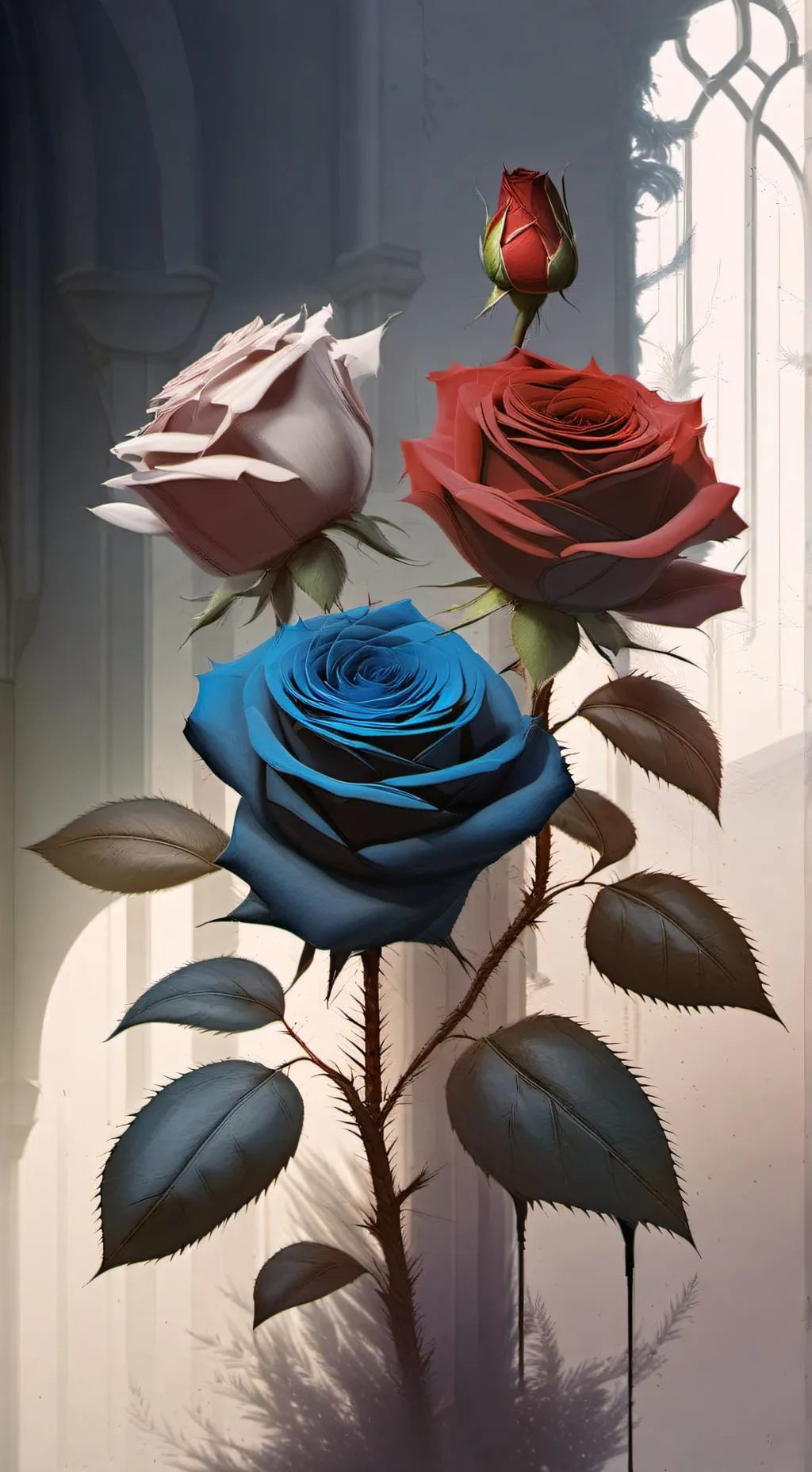 ai character: Roses🌹🌹 background