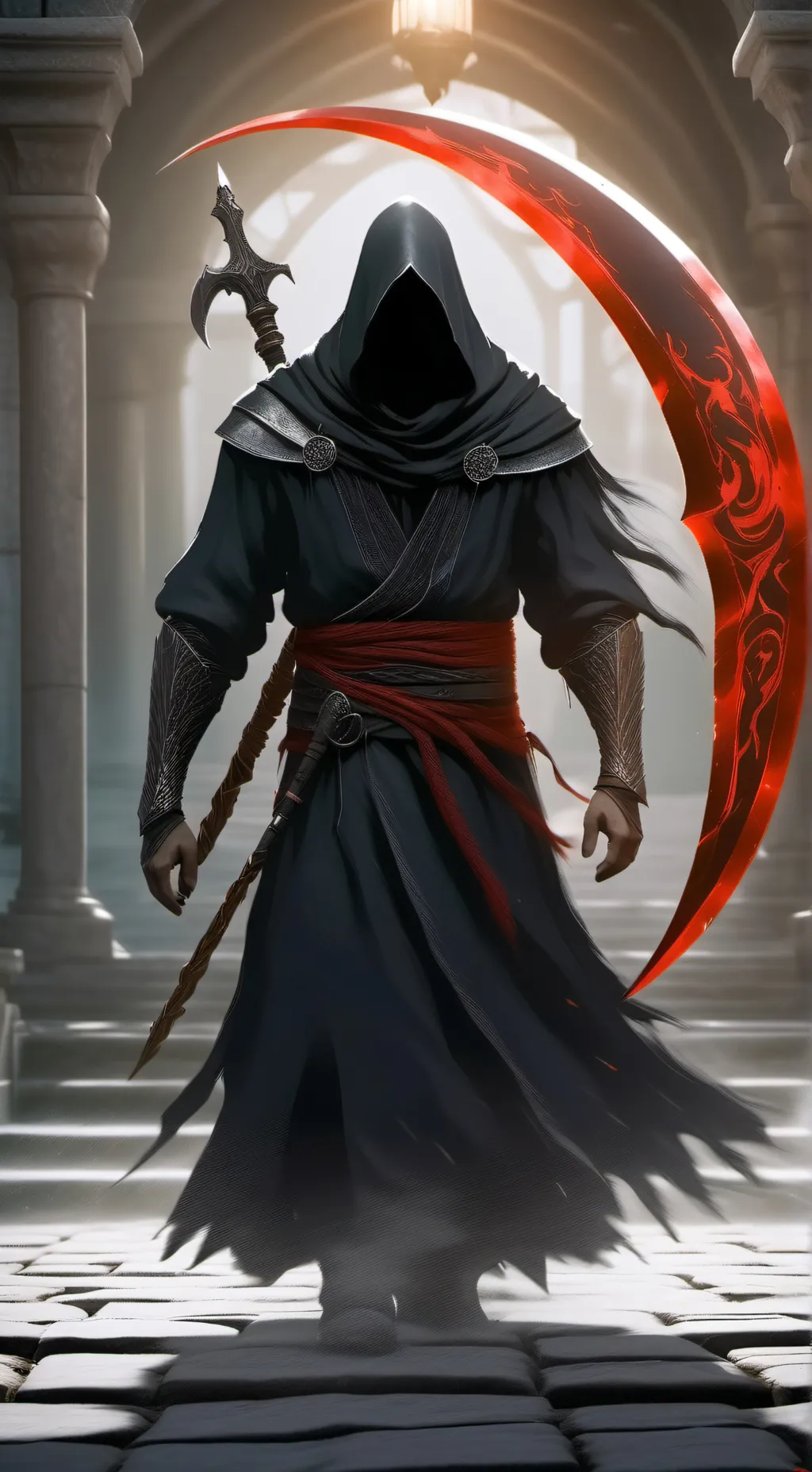 ai character: Grim reaper  background