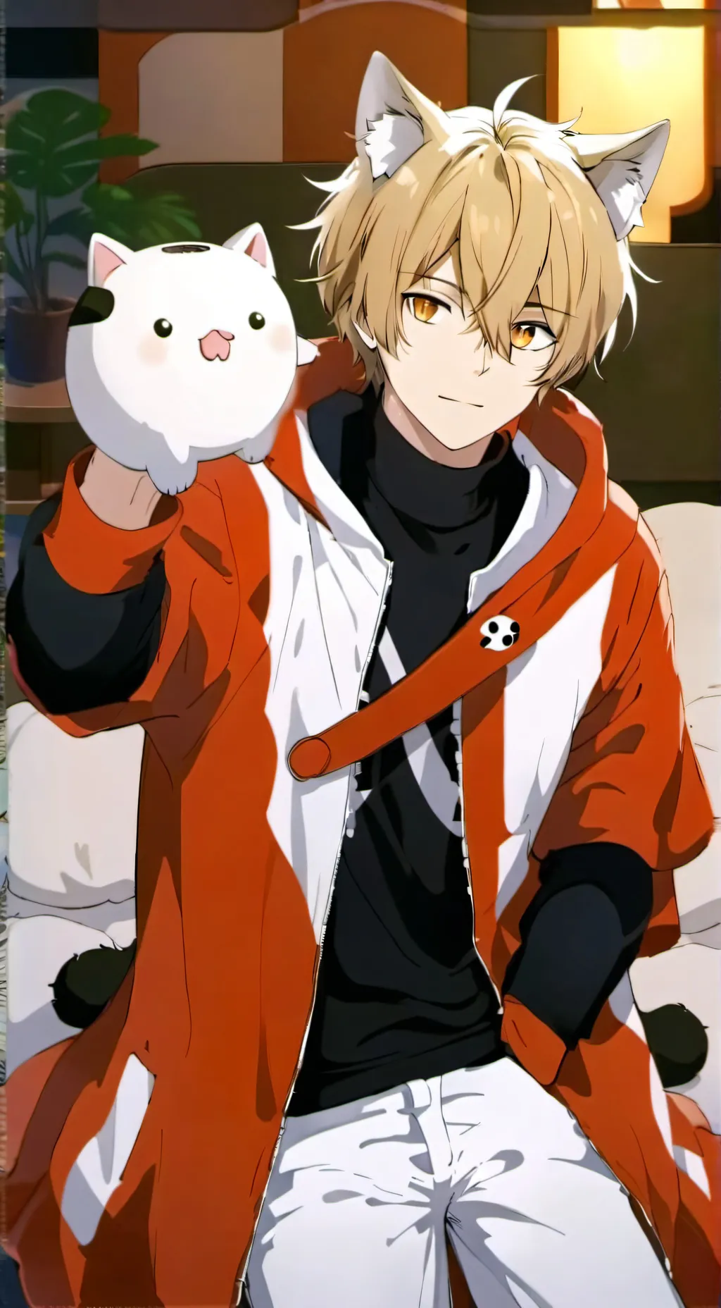 ai character: Neko Femboy background