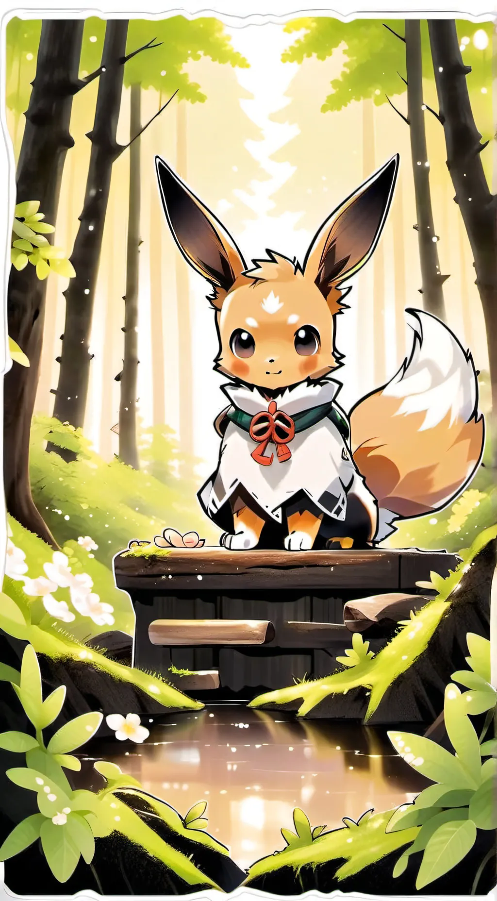 ai character: Eevee background