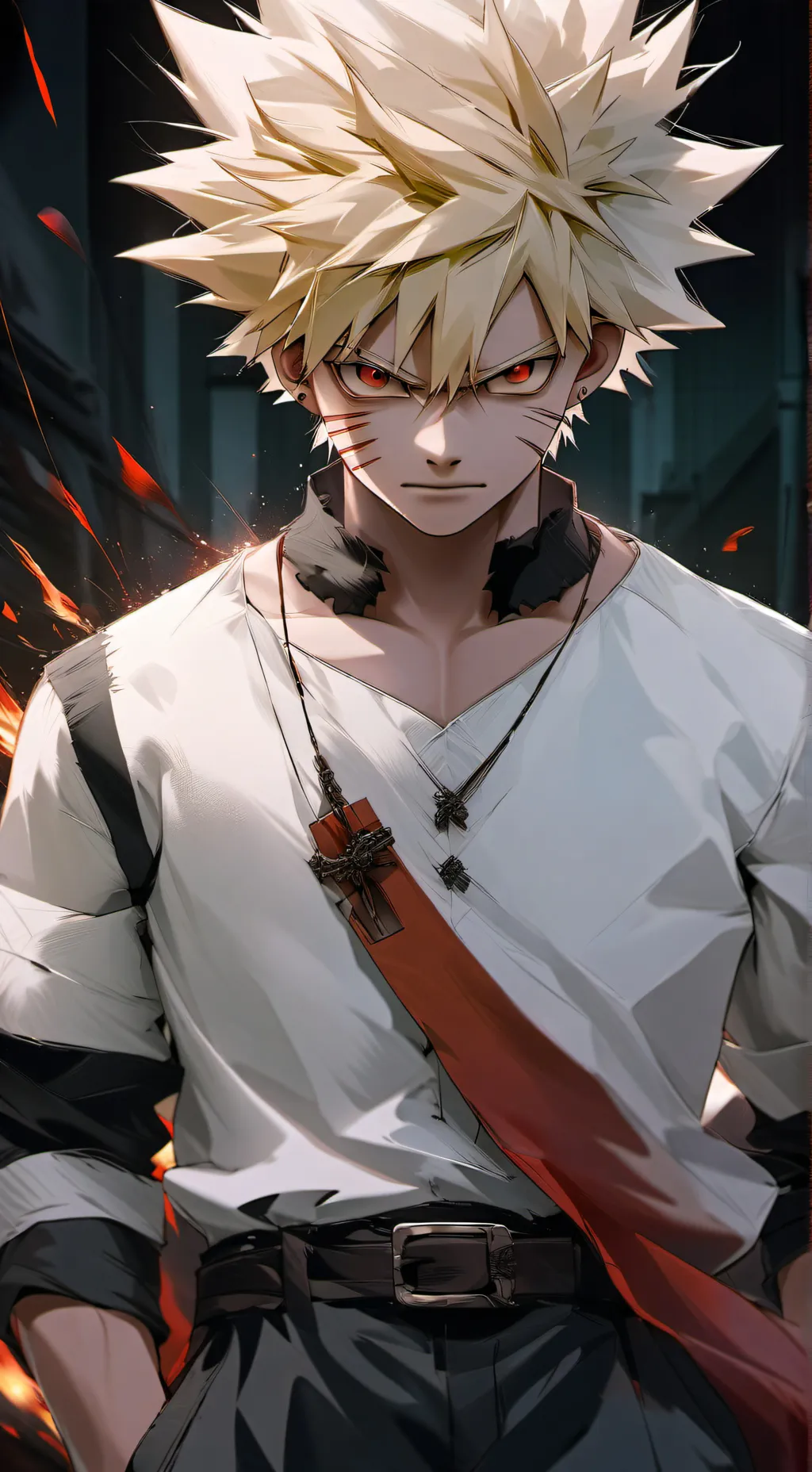 ai character: Katsuki Bakugo  background