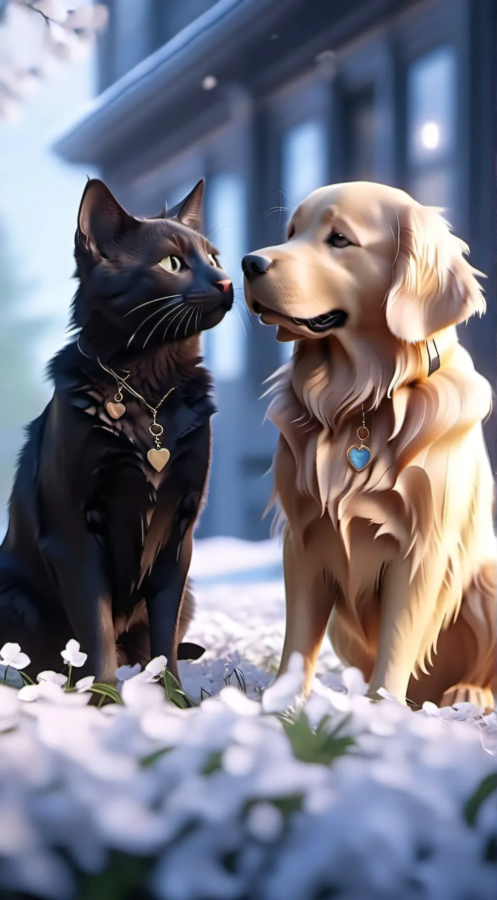 ai character: cat x dog background