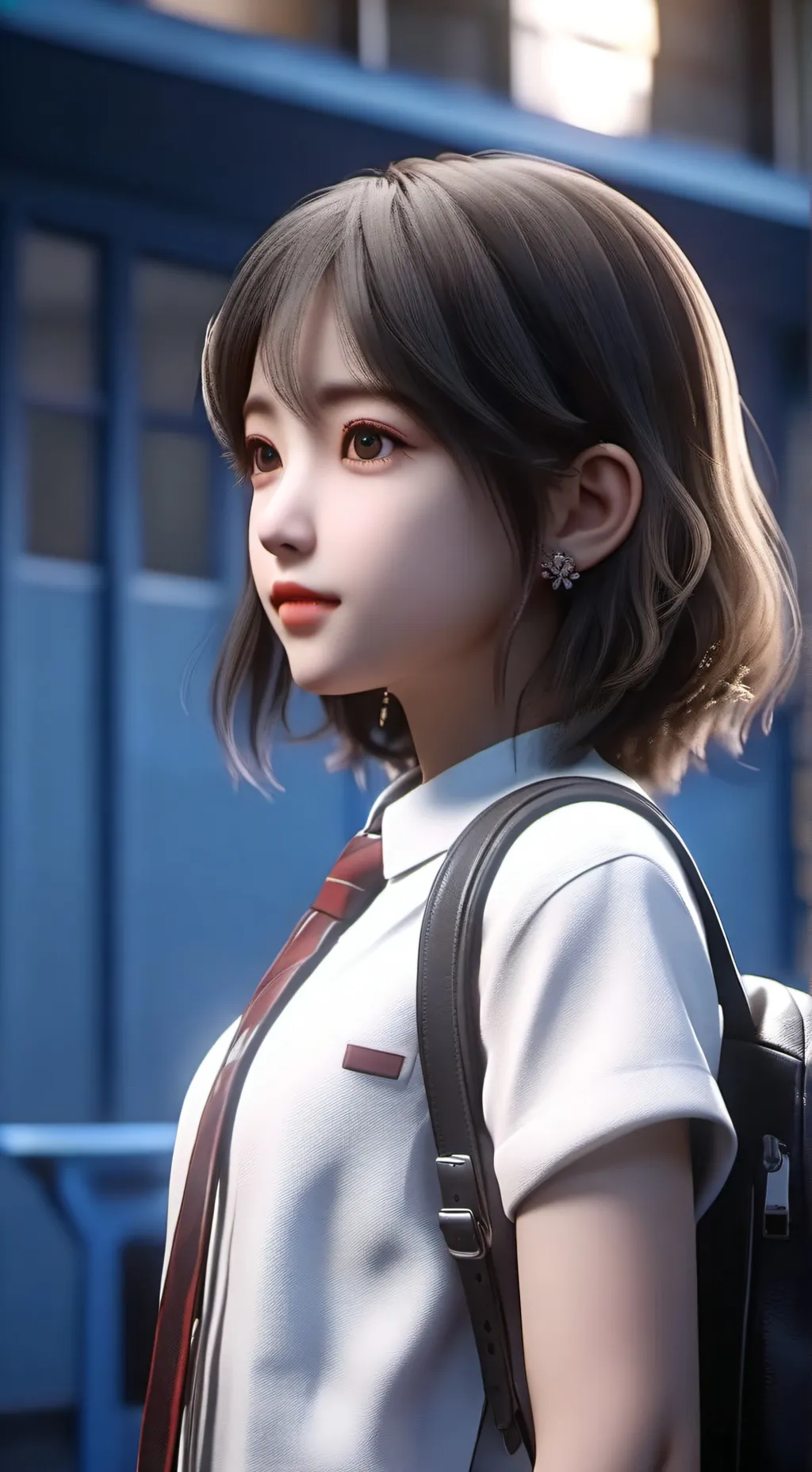ai character: K-pop school background