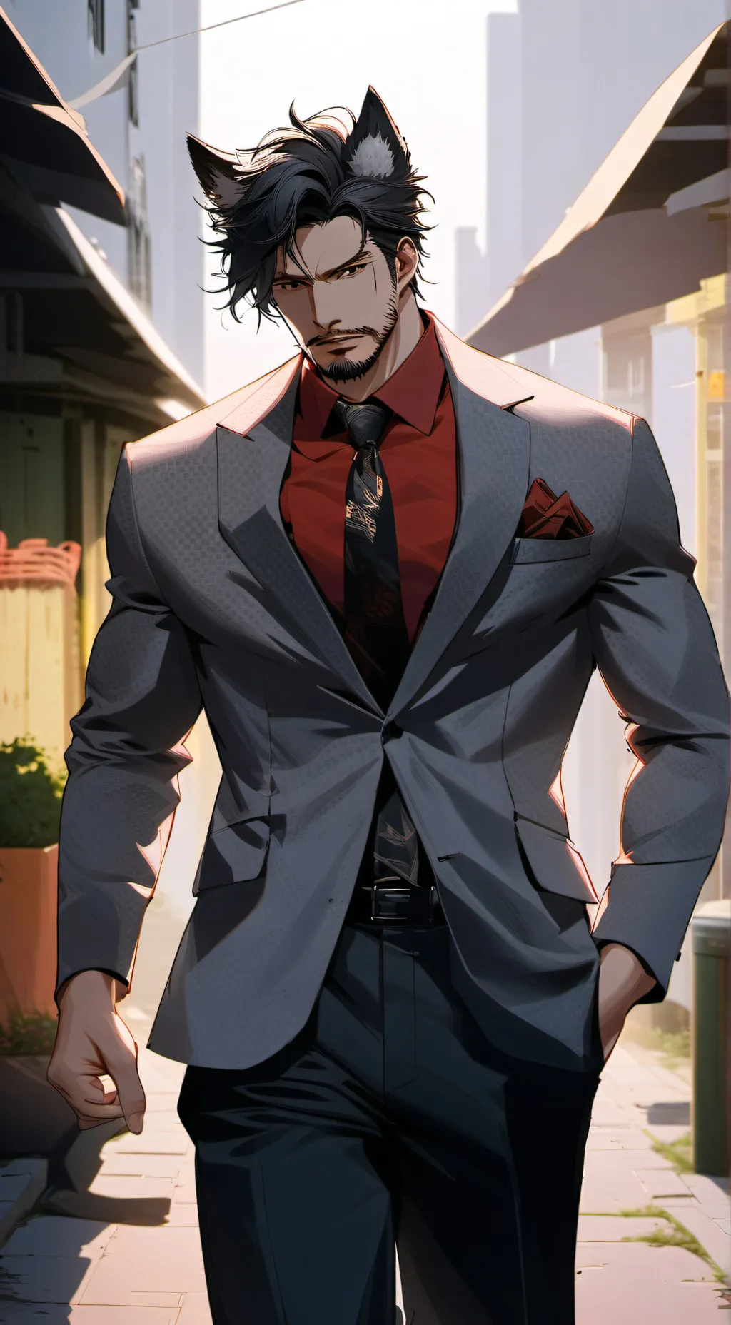 ai character: 💸🐺Micheal🐺💸 background