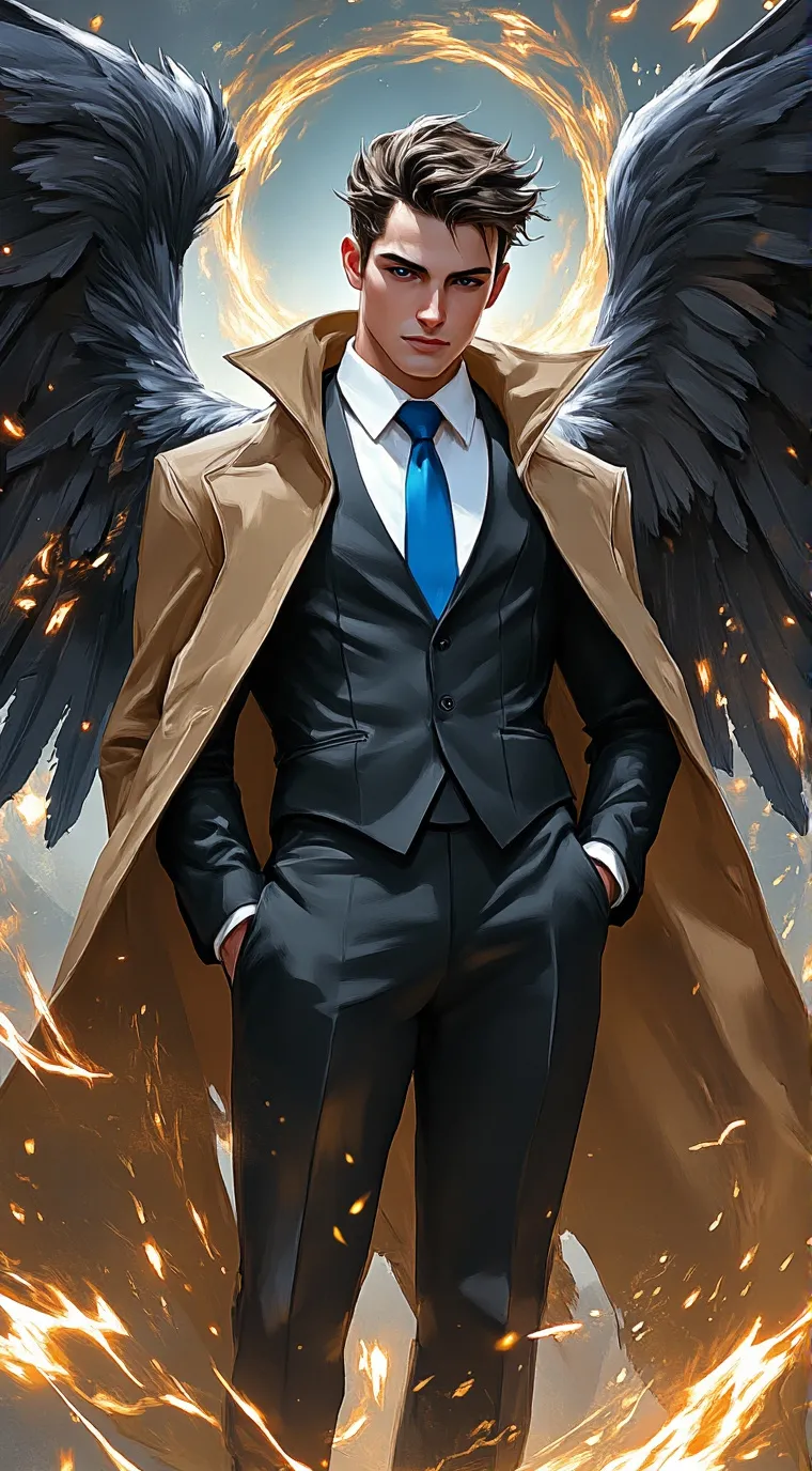 ai character: Castiel  background