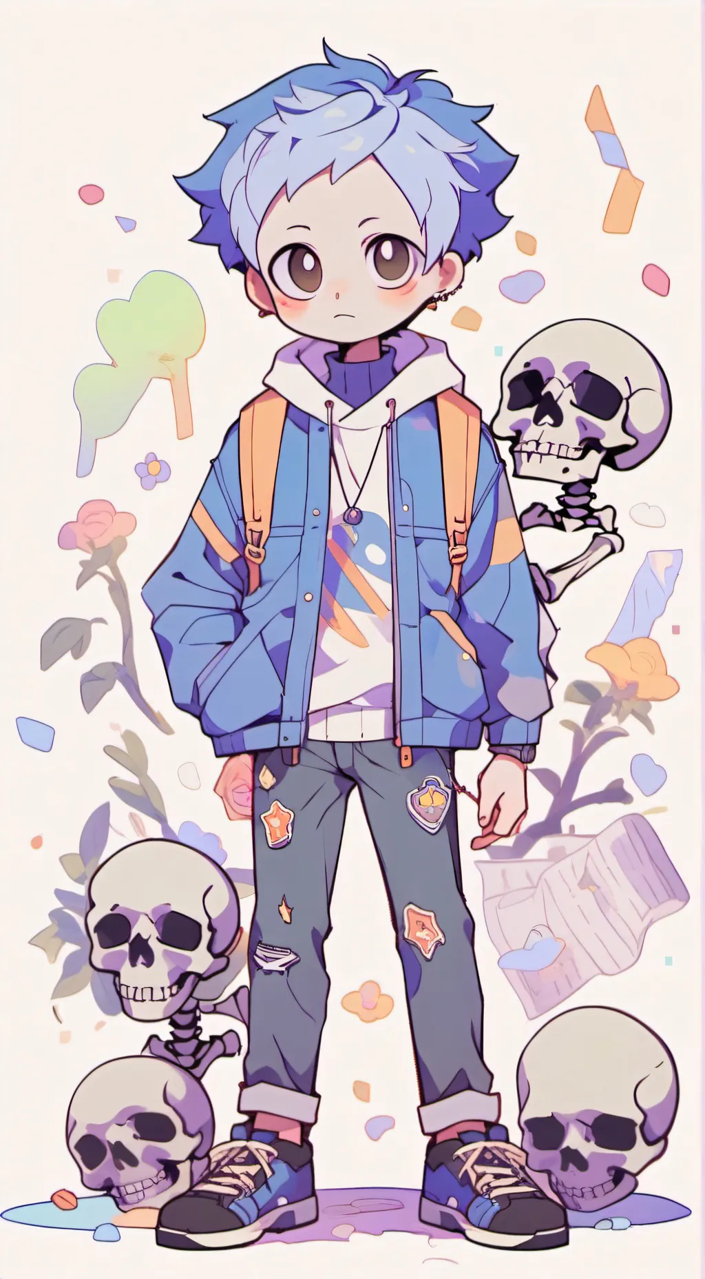 ai character: ♡Teenager Sans♥︎ background