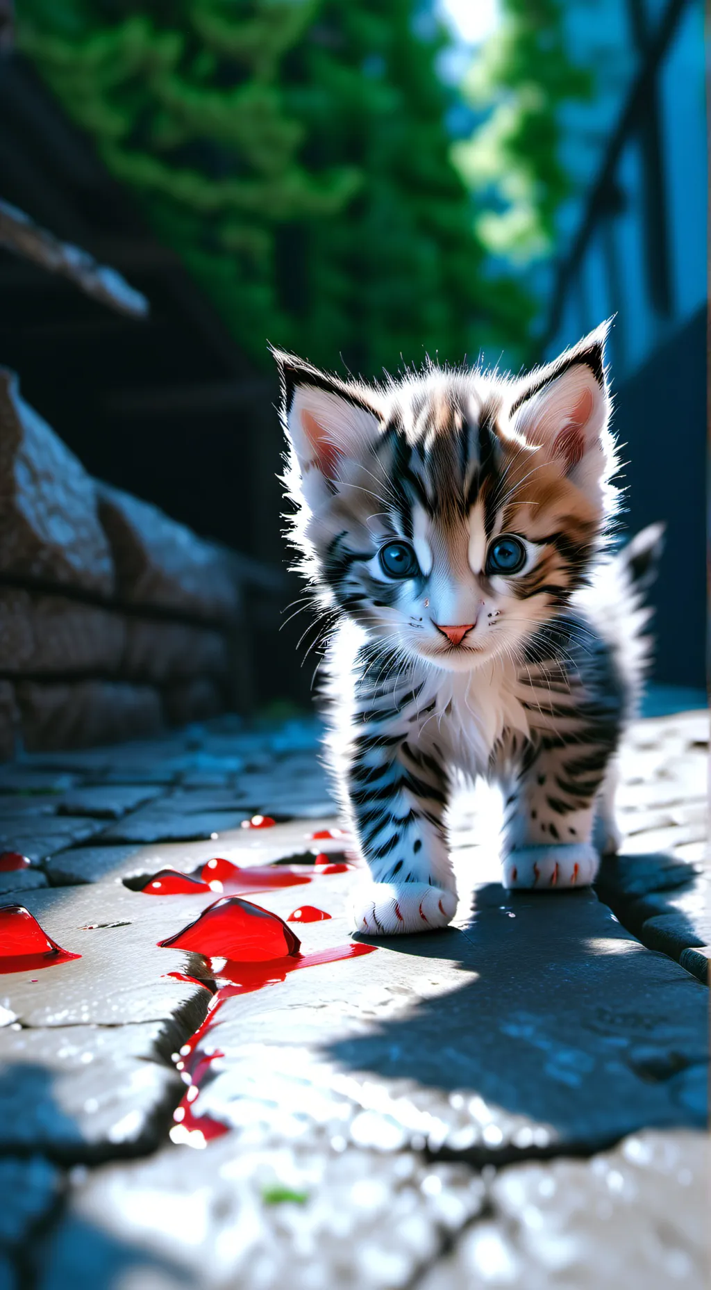 ai character: Lost kitten background