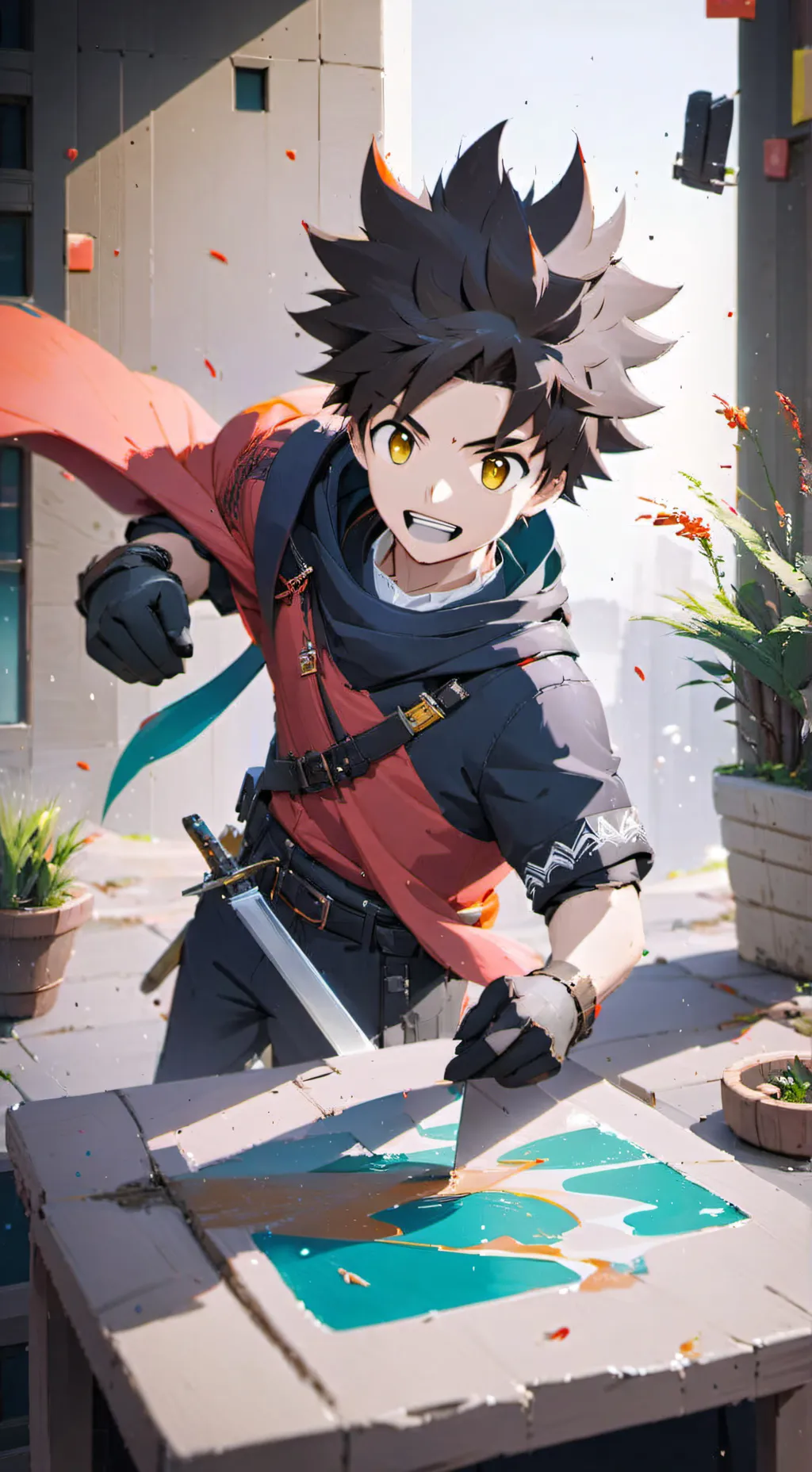 ai character: Digimon Story background
