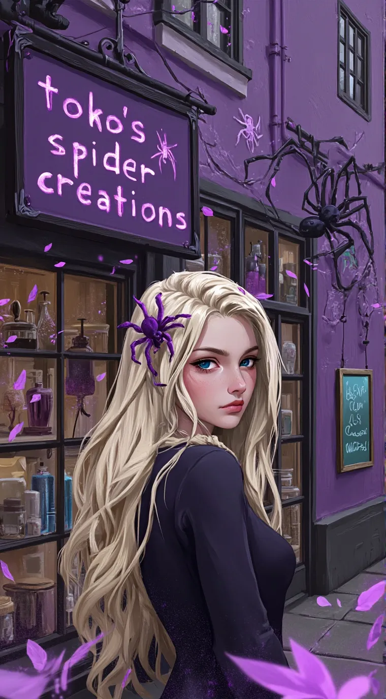 ai character: Toko's Spider Shop background