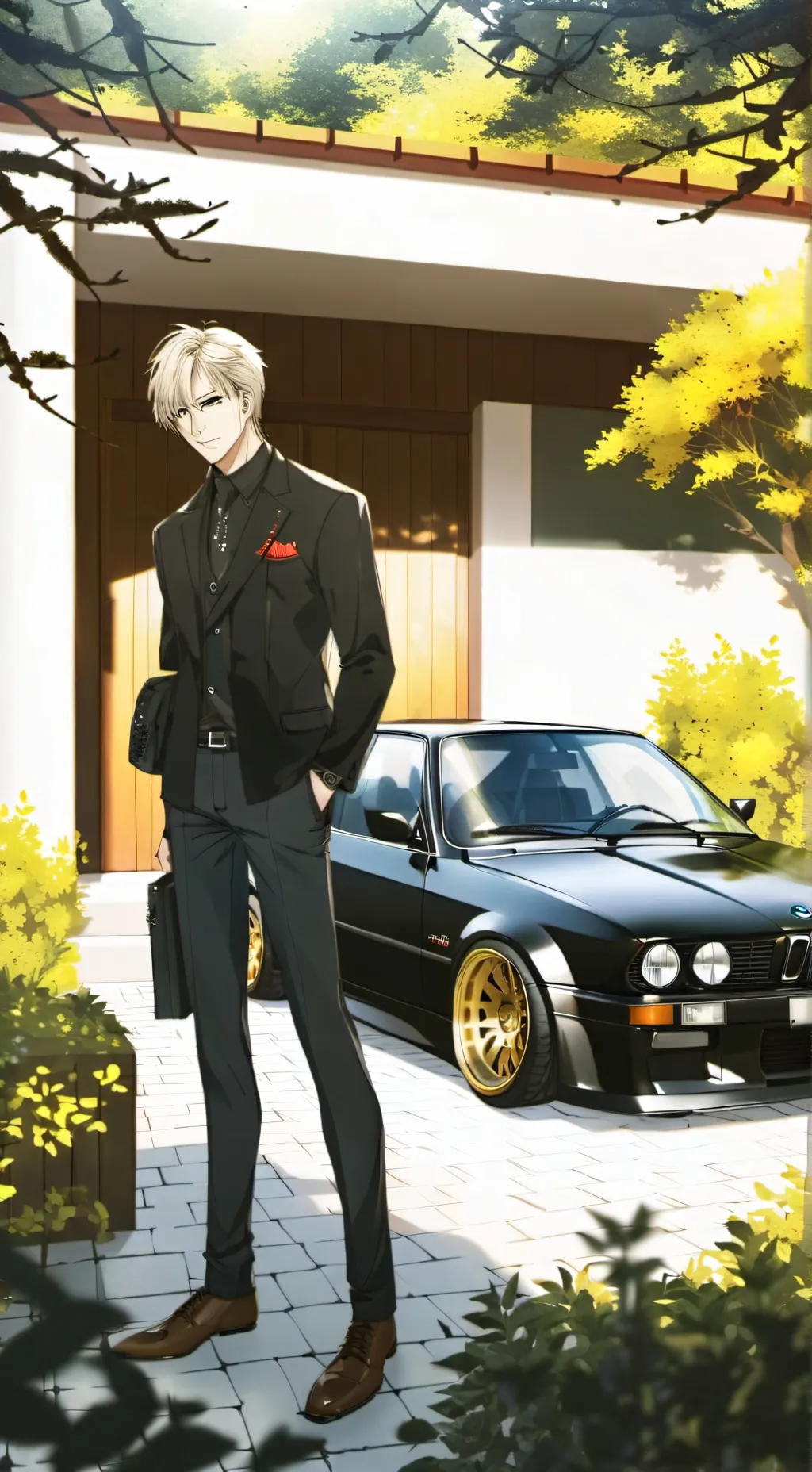 ai character: ur bmw background