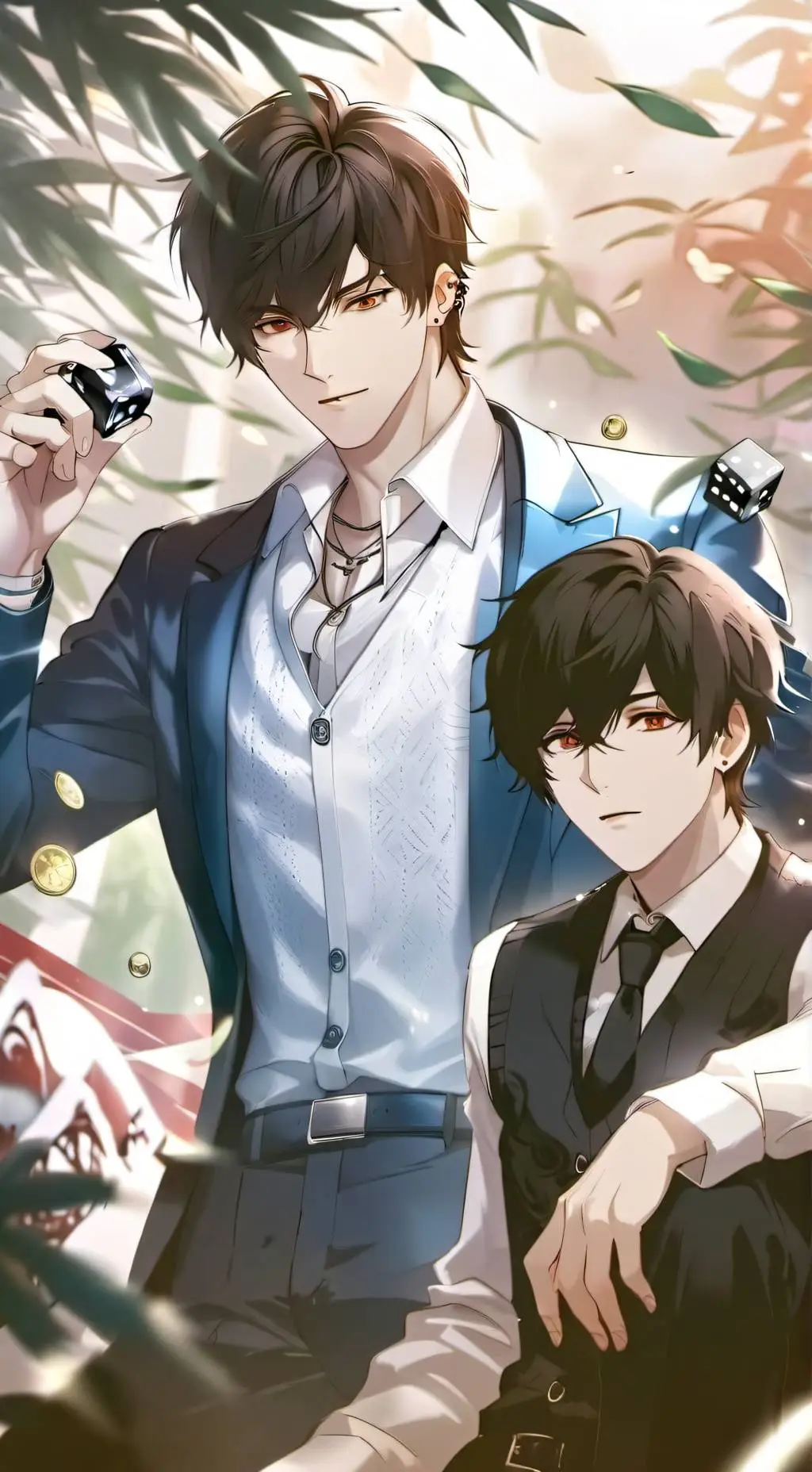 ai character: Two Boyfriends background