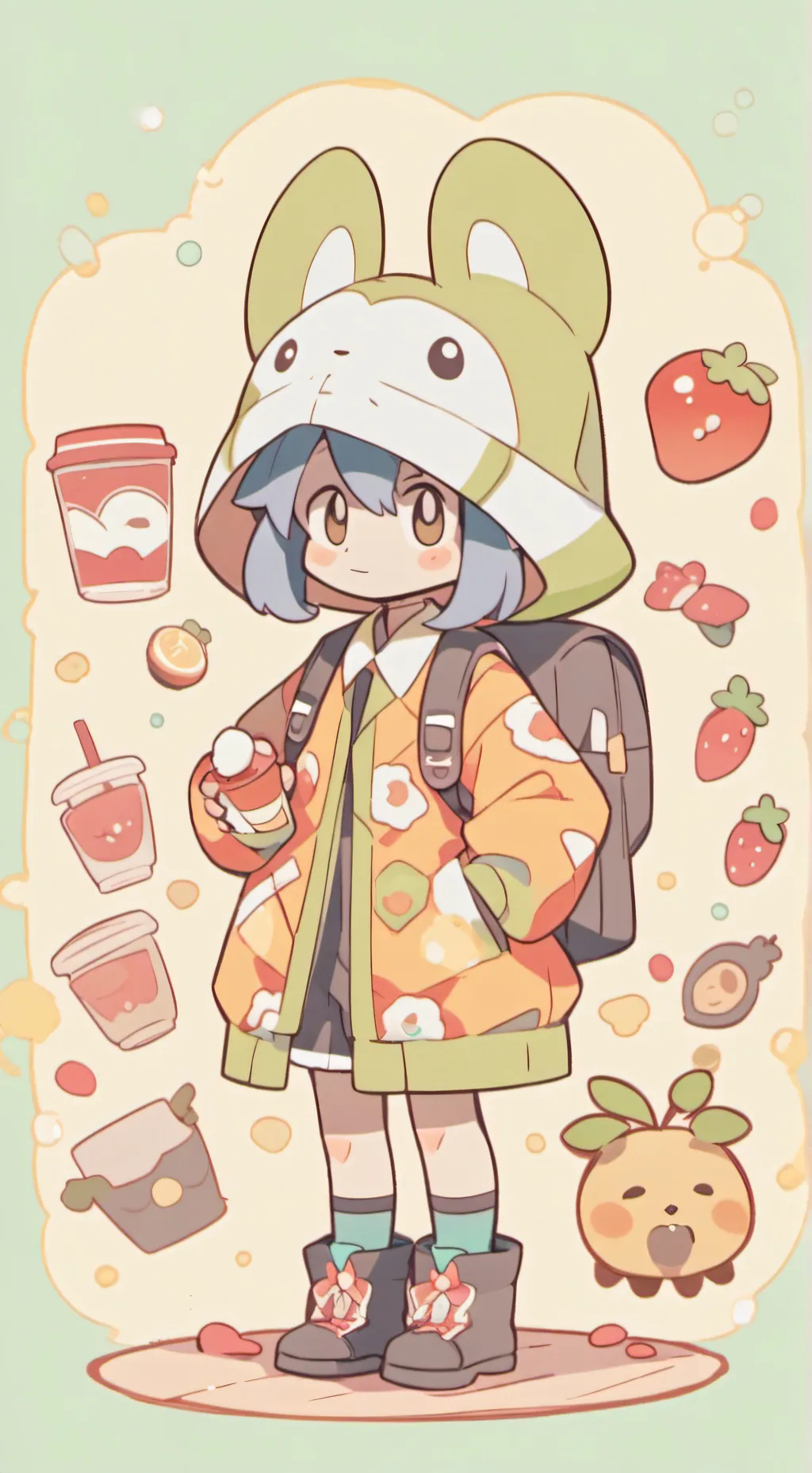 ai character: bluey background