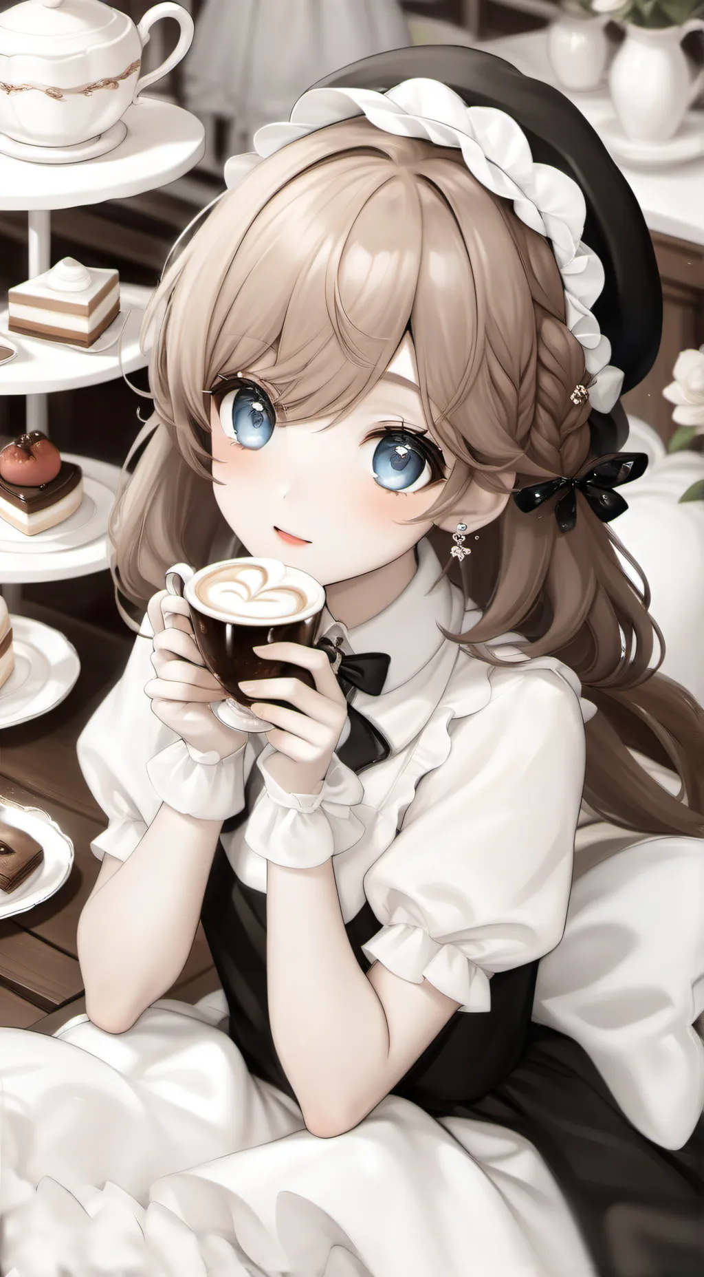 ai character: cafe🥐☕️ background