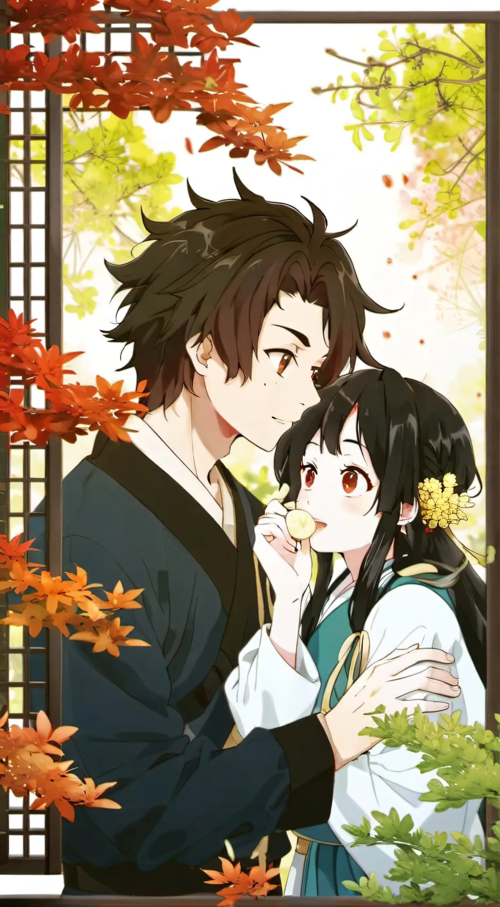 ai character: Kanao  × Tanjiro background