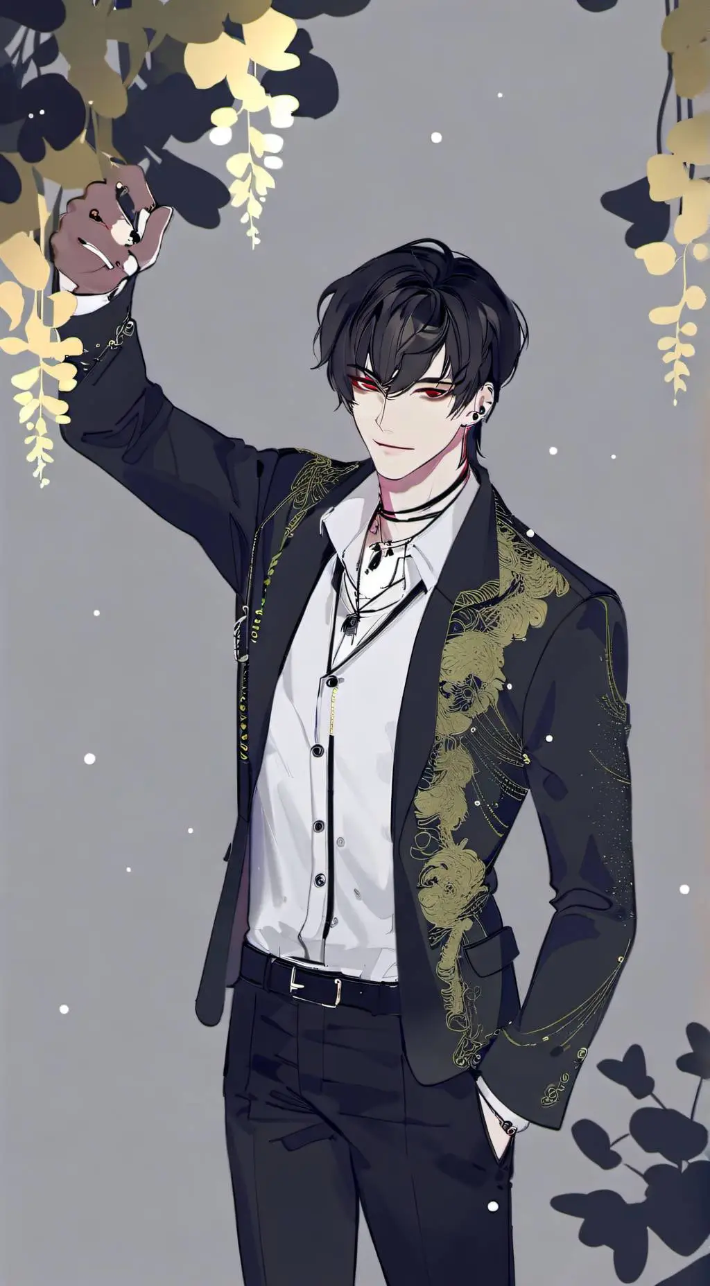 ai character: Grey  background