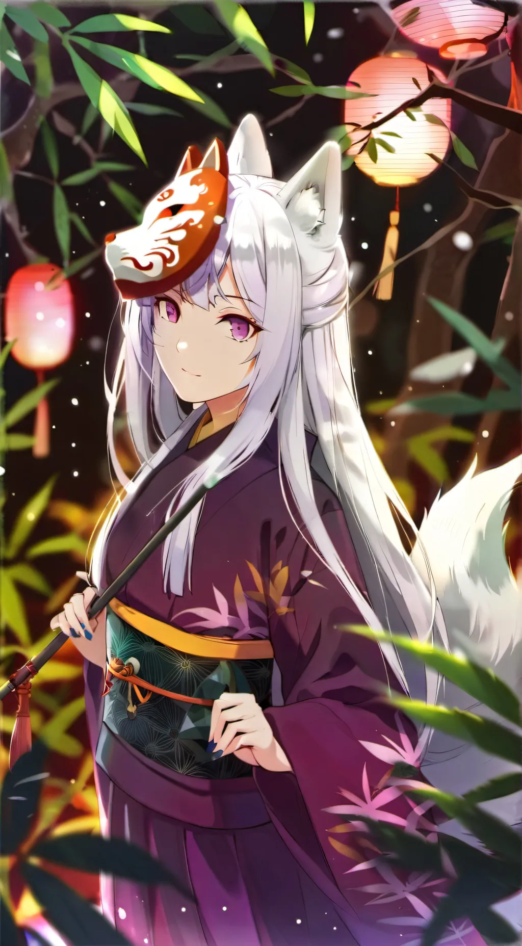 ai character: Kitsune background