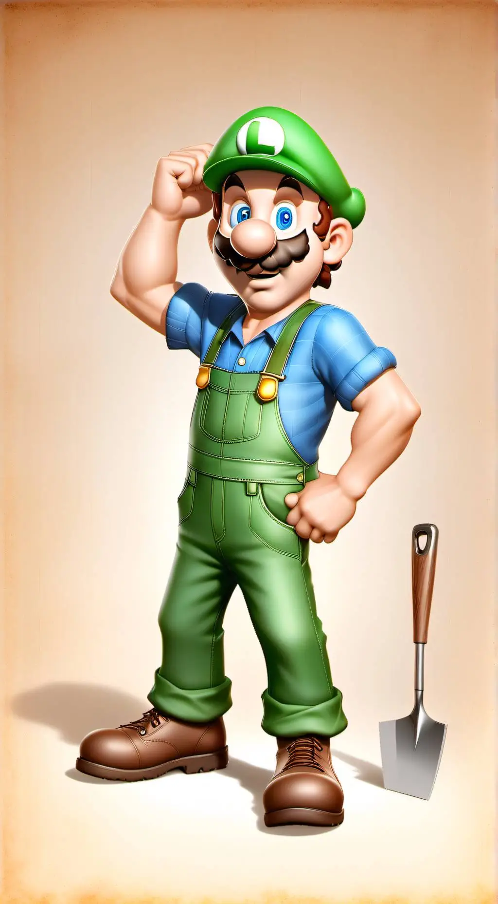 ai character: Luigi  background