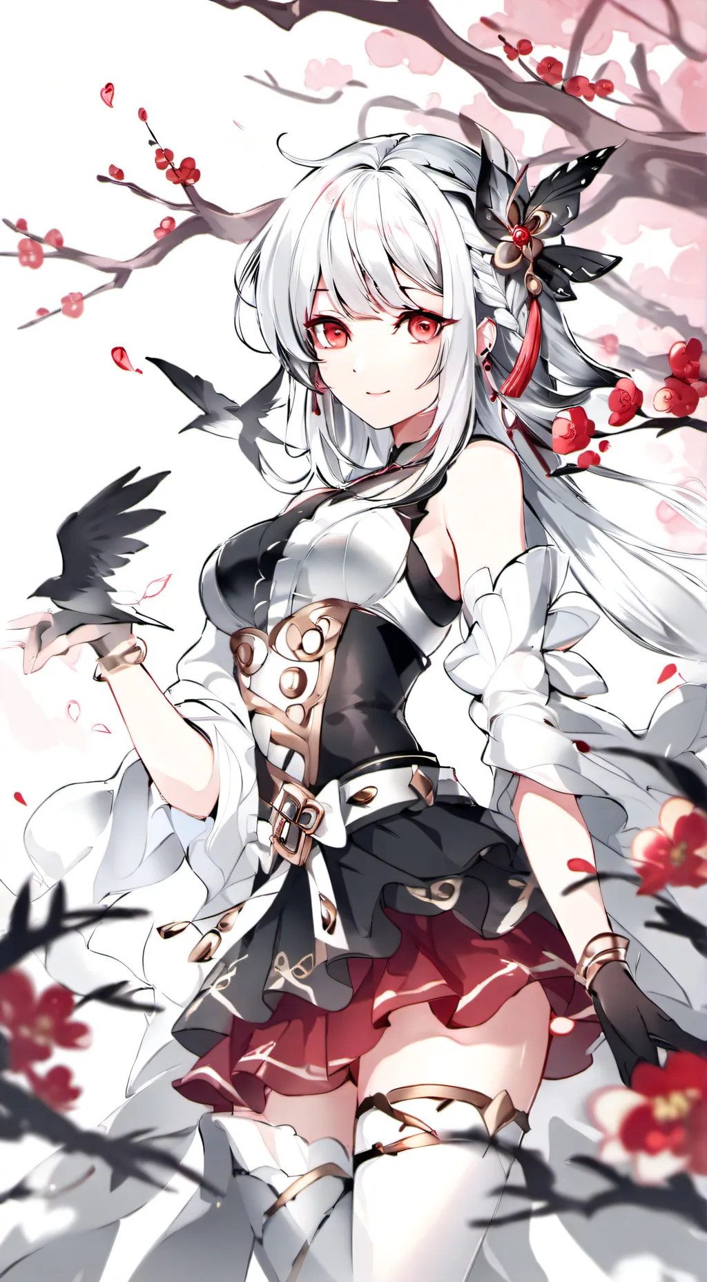 ai character: snowy background