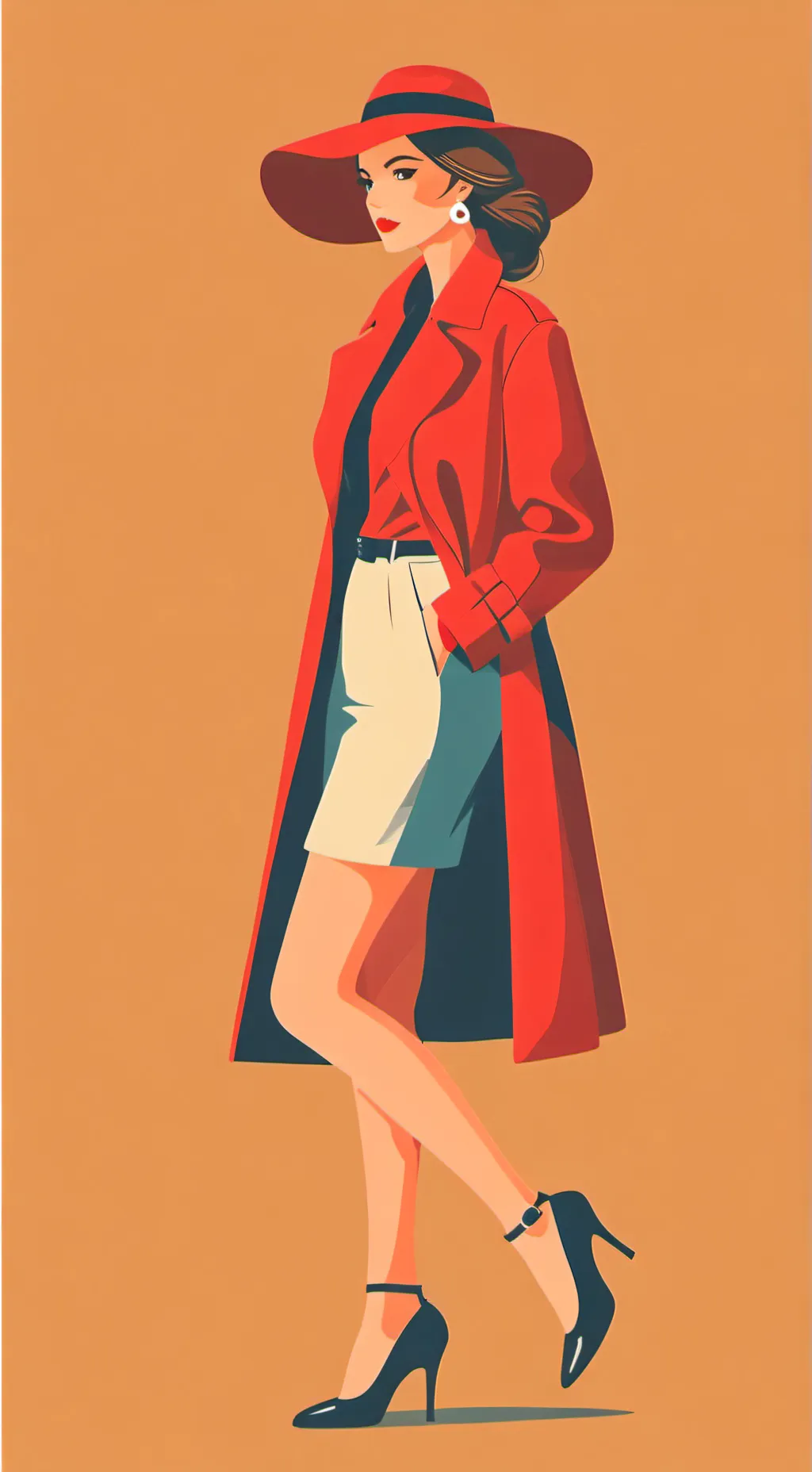 ai character: Carmen Sandiego  background