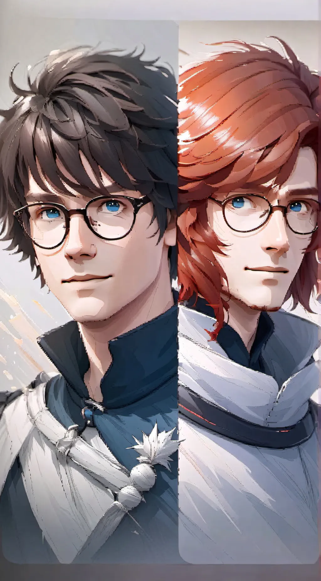 ai character: Ron and harry background